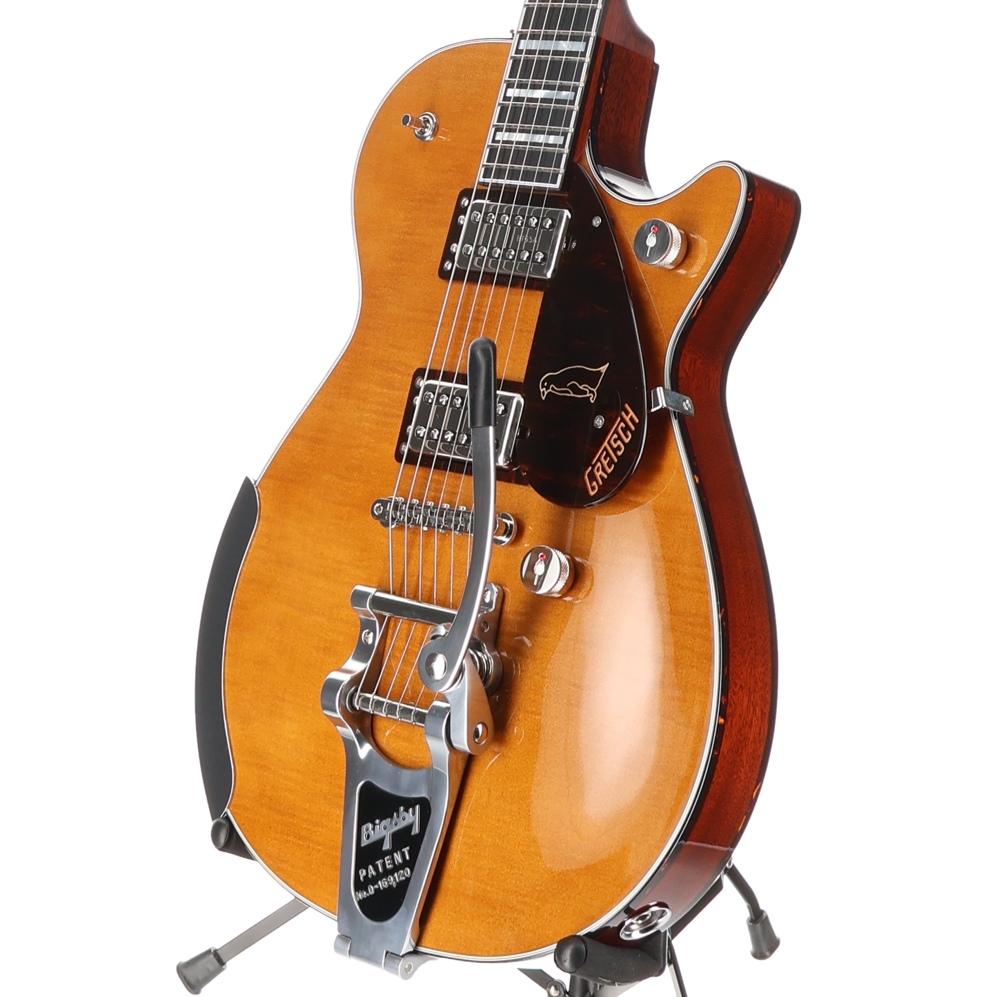Gretsch G6134TFM-NH Nigel Hendroff Signature Penguin Ebony Fingerboard Amber Flame (S8)(41089) (41089)