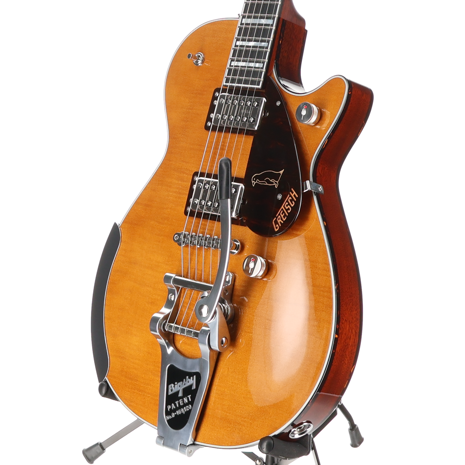 Gretsch G6134TFM-NH Nigel Hendroff Signature Penguin Ebony Fingerboard Amber Flame (S8)(41089) (41089)