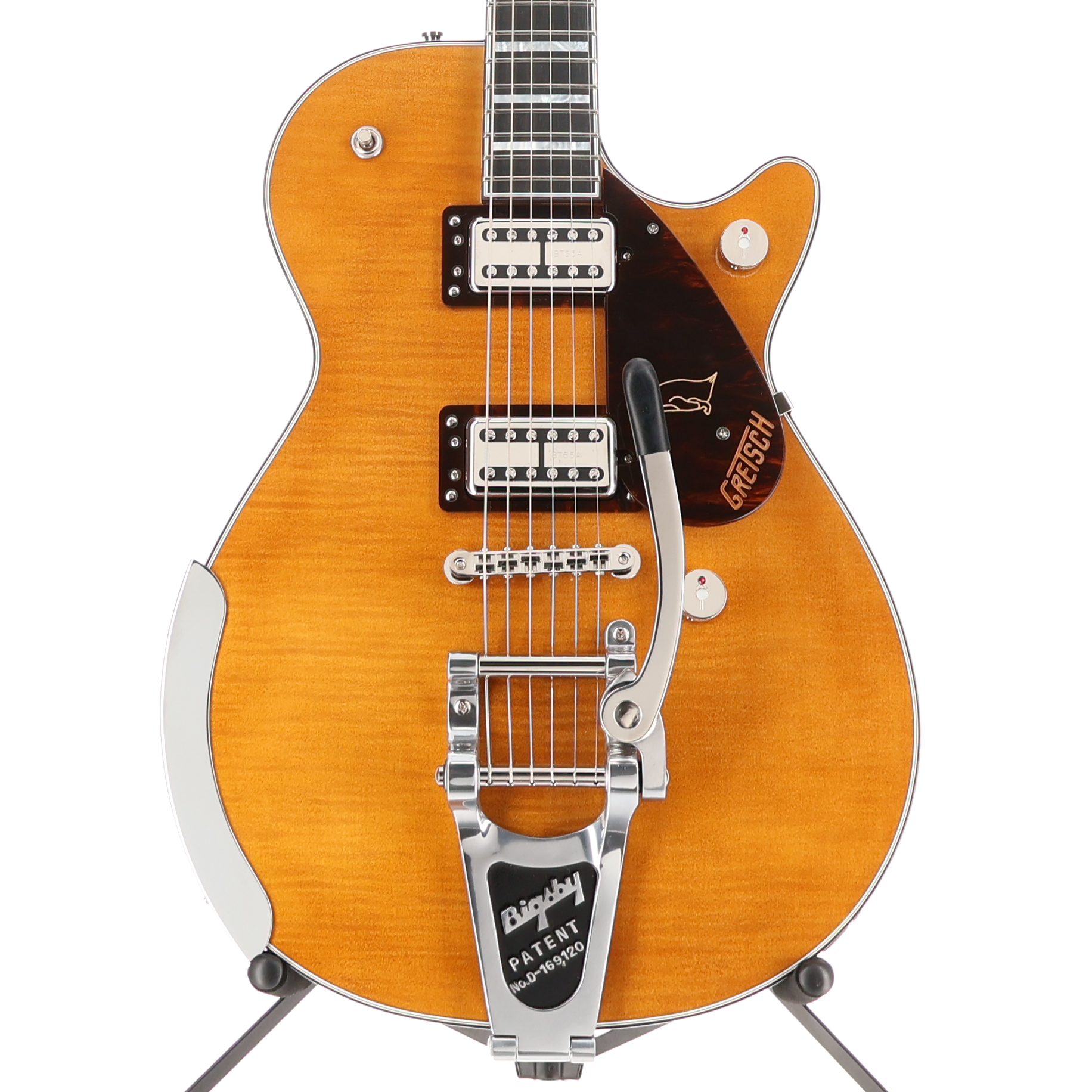 Gretsch G6134TFM-NH Nigel Hendroff Signature Penguin Ebony Fingerboard Amber Flame (S8)(41089) (41089)