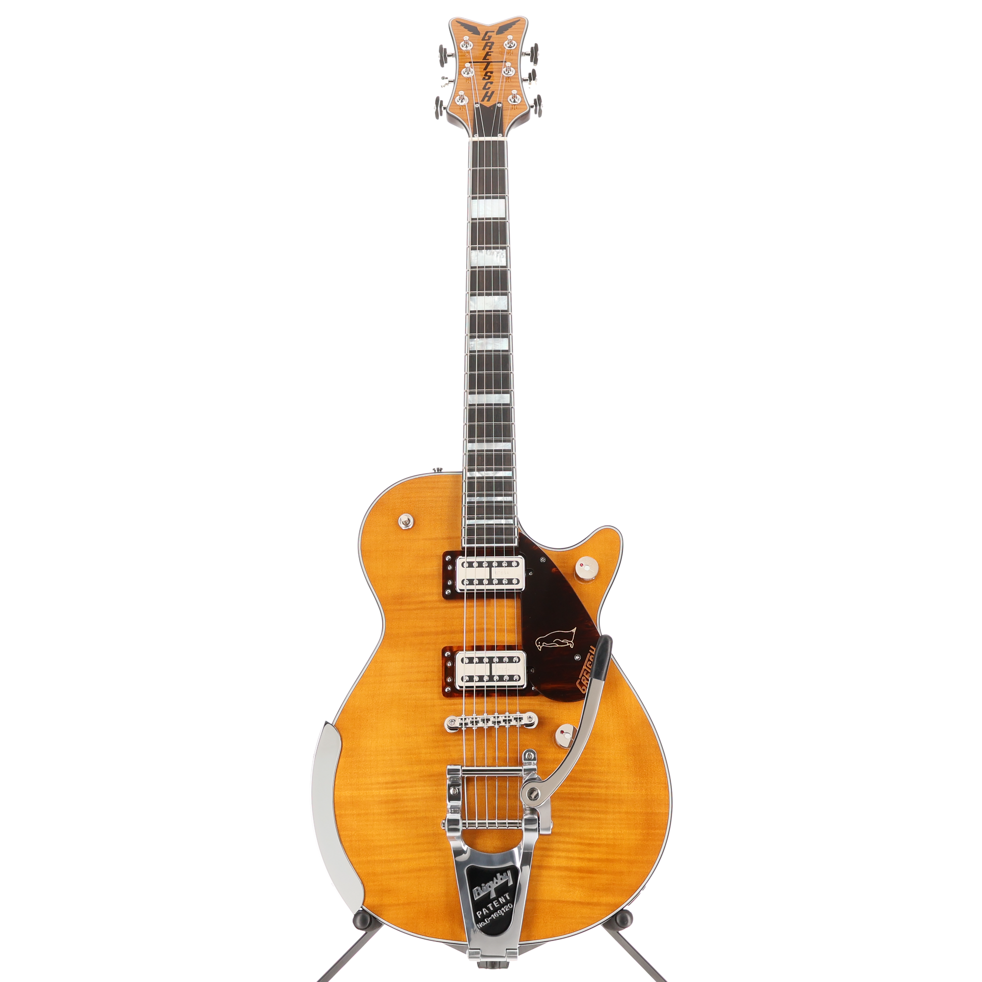 Gretsch G6134TFM-NH Nigel Hendroff Signature Penguin, Ebony Fingerboard, Amber Flame (T8)(41090) (41090)