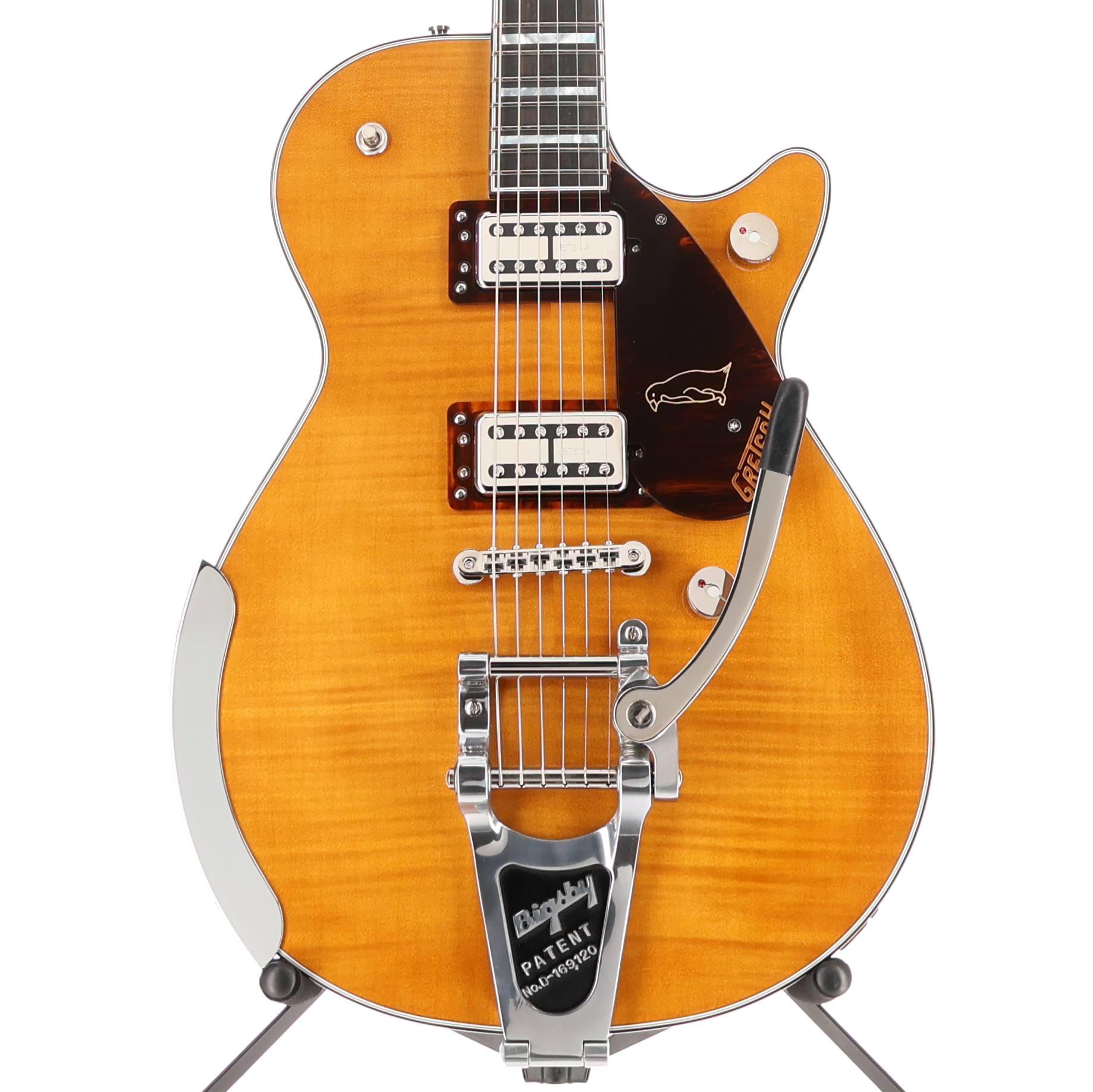 Gretsch G6134TFM-NH Nigel Hendroff Signature Penguin, Ebony Fingerboard, Amber Flame (T8)(41090) (41090)