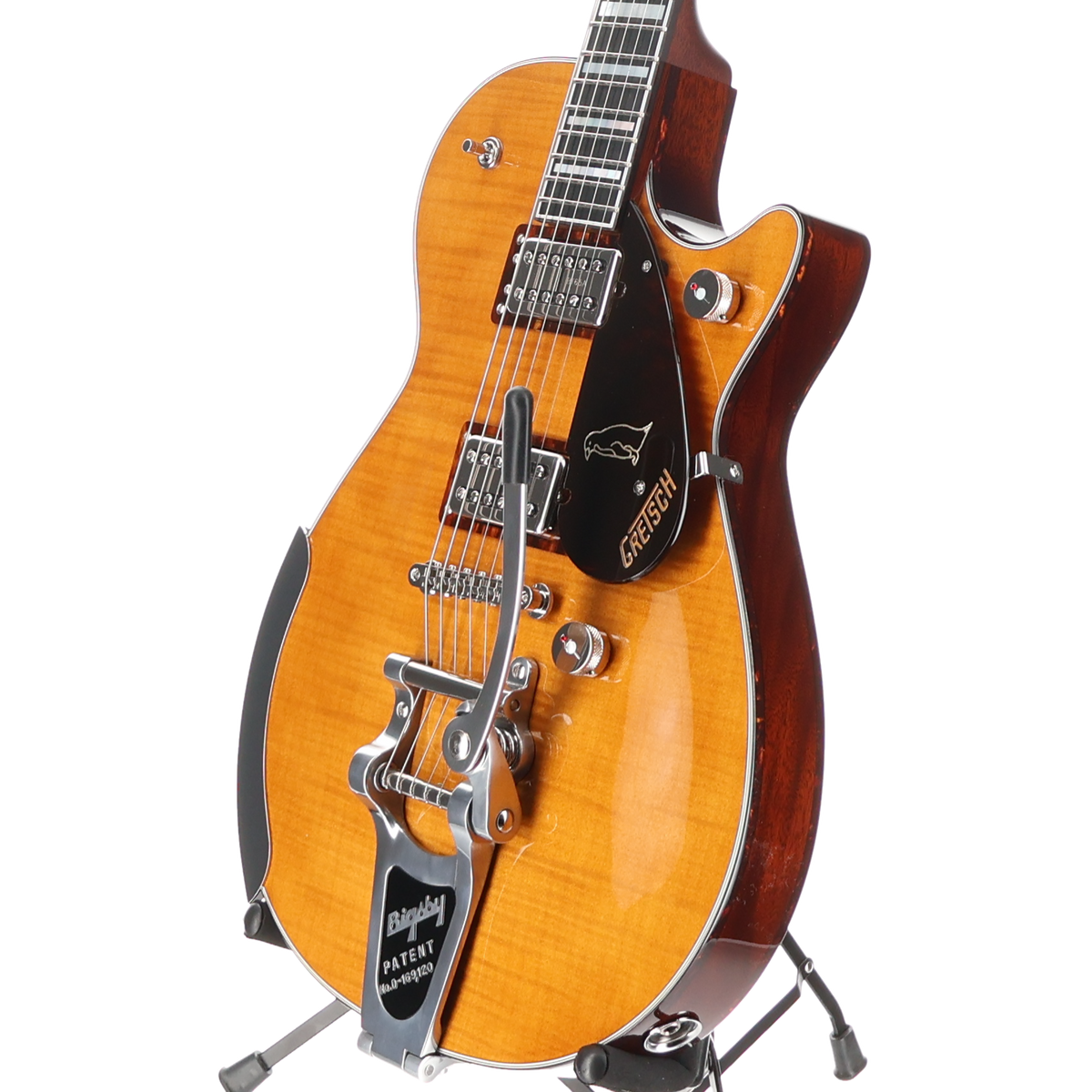 Gretsch G6134TFM-NH Nigel Hendroff Signature Penguin, Ebony Fingerboard, Amber Flame (Y11) (93619)
