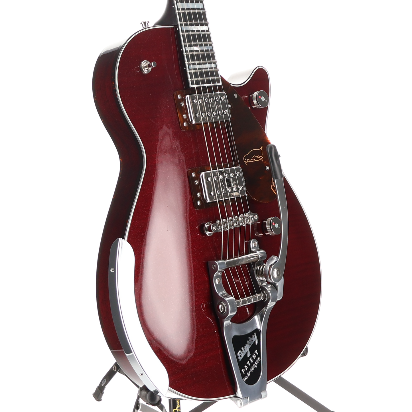 Gretsch G6134TFM-NH Nigel Hendroff Signature Penguin, Ebony Fingerboard, Dark Cherry Metallic Flame (D2) (72334)