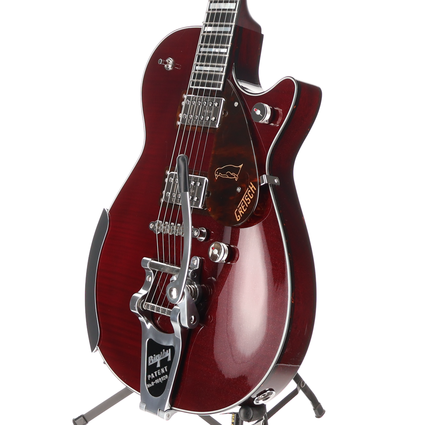 Gretsch G6134TFM-NH Nigel Hendroff Signature Penguin, Ebony Fingerboard, Dark Cherry Metallic Flame (D2) (72334)