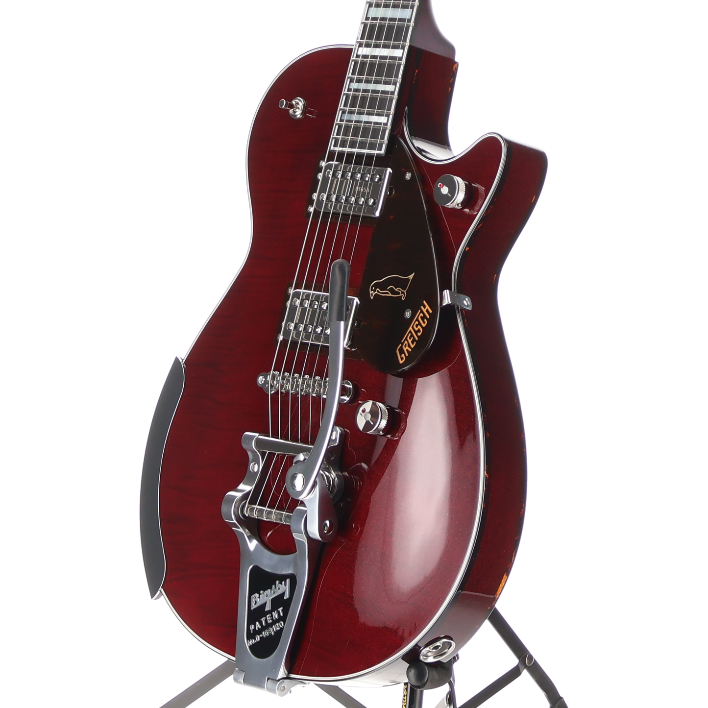 Gretsch G6134TFM-NH Nigel Hendroff Signature Penguin, Ebony Fingerboard, Dark Cherry Metallic Flame (RP) (49877)