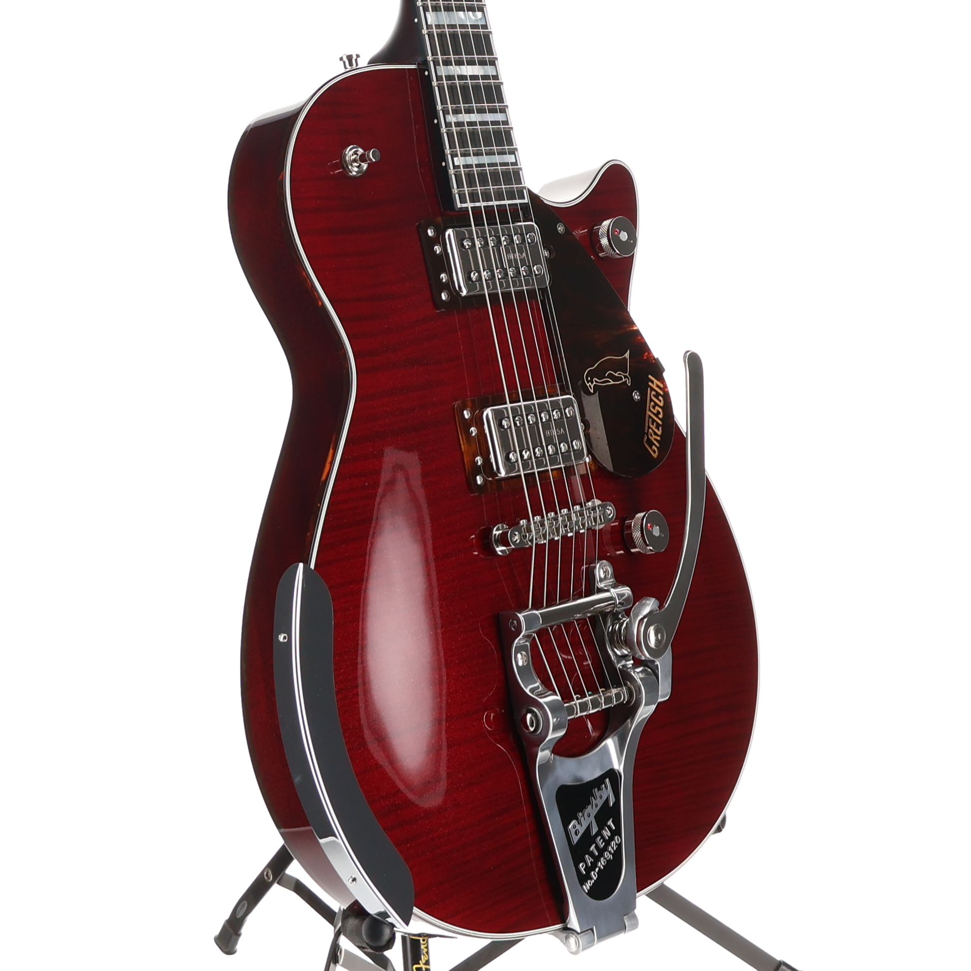 Gretsch G6134TFM-NH Nigel Hendroff Signature Penguin, Ebony Fingerboard, Dark Cherry Metallic Flame (X1) (10325)