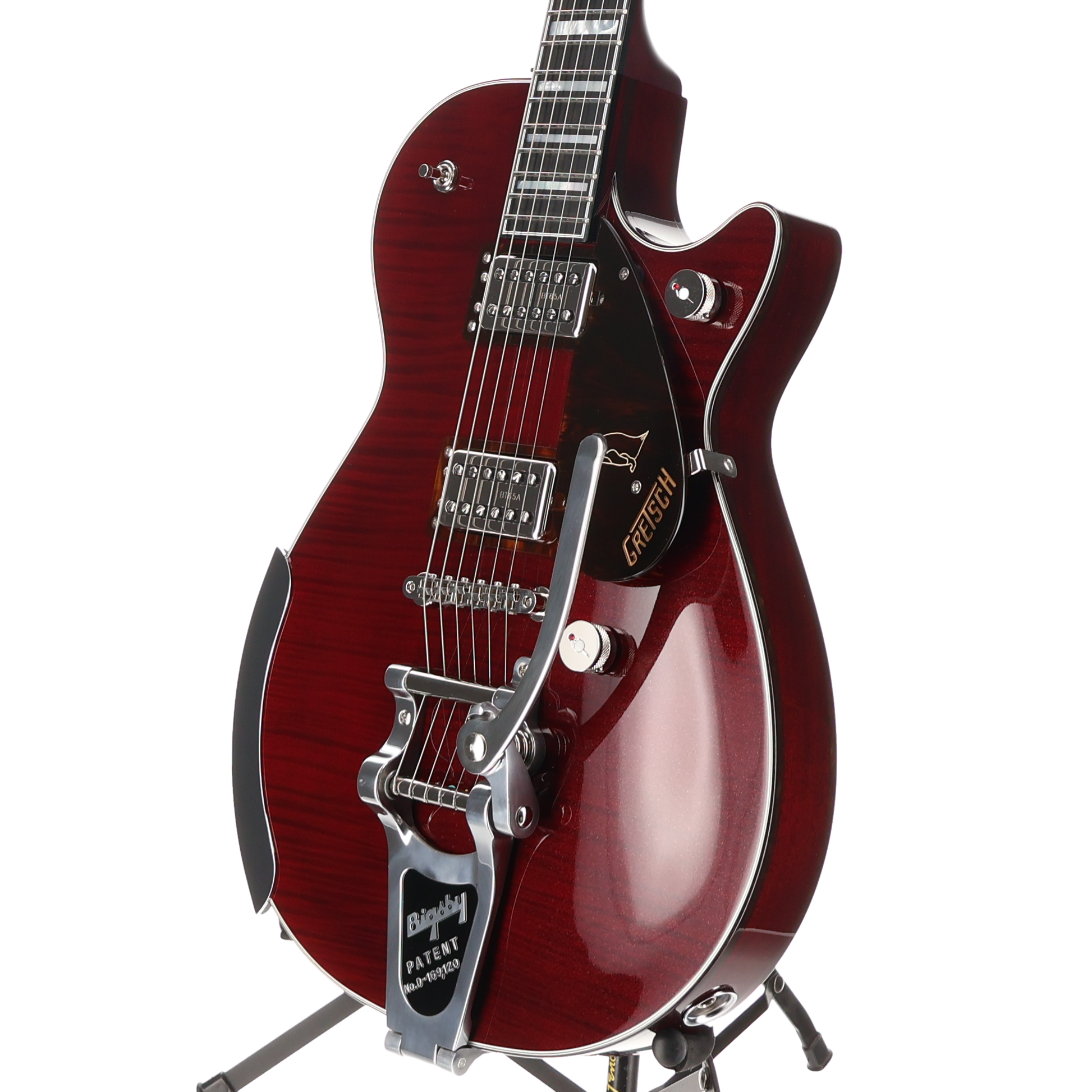 Gretsch G6134TFM-NH Nigel Hendroff Signature Penguin, Ebony Fingerboard, Dark Cherry Metallic Flame (X1) (10325)