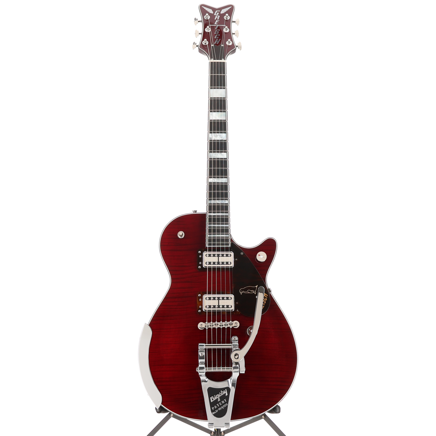Gretsch G6134TFM-NH Nigel Hendroff Signature Penguin, Ebony Fingerboard, Dark Cherry Metallic Flame (X1) (10325)