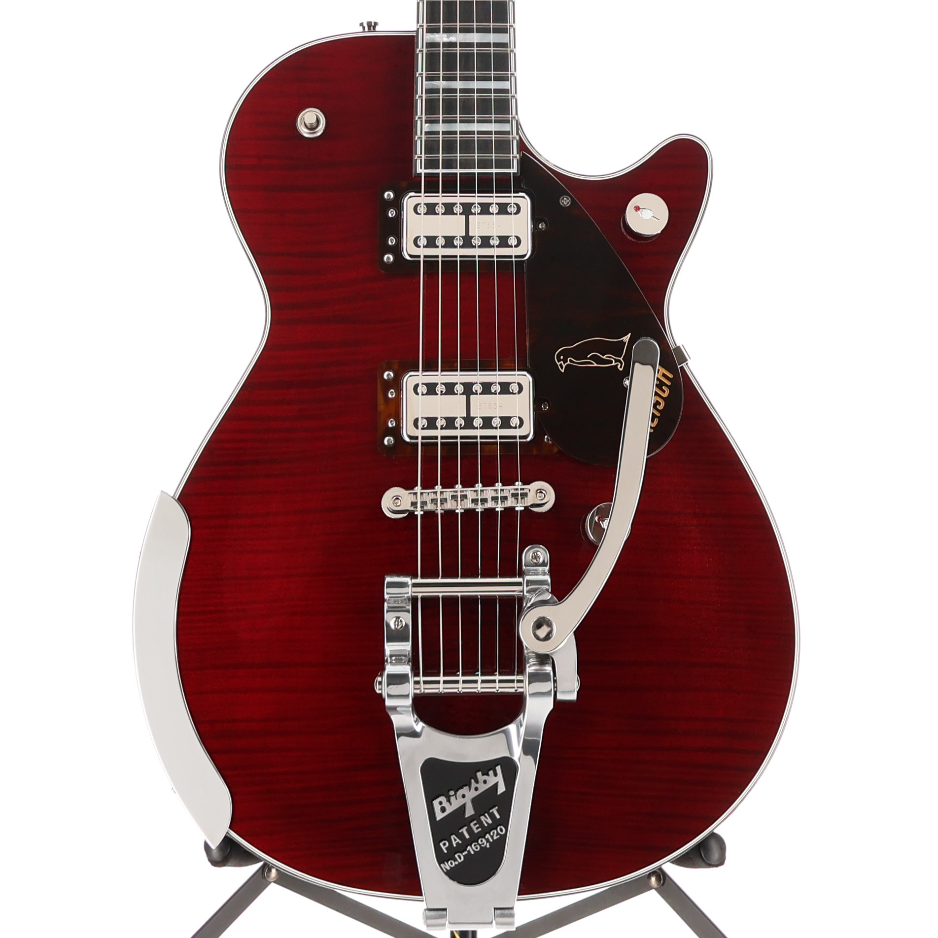 Gretsch G6134TFM-NH Nigel Hendroff Signature Penguin, Ebony Fingerboard, Dark Cherry Metallic Flame (X1) (10325)