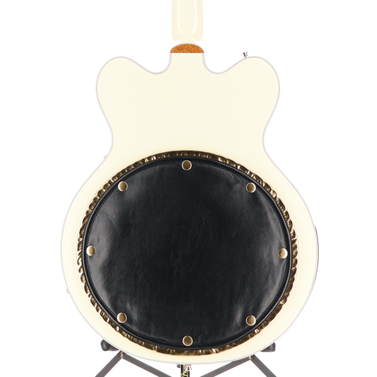 Gretsch G6136B-TP Tom Petersson Signature Falcon 4-String Bass with Cadillac Tailpiece, RumbleTron Pickup, Aged White Lacquer (D9) (03450)