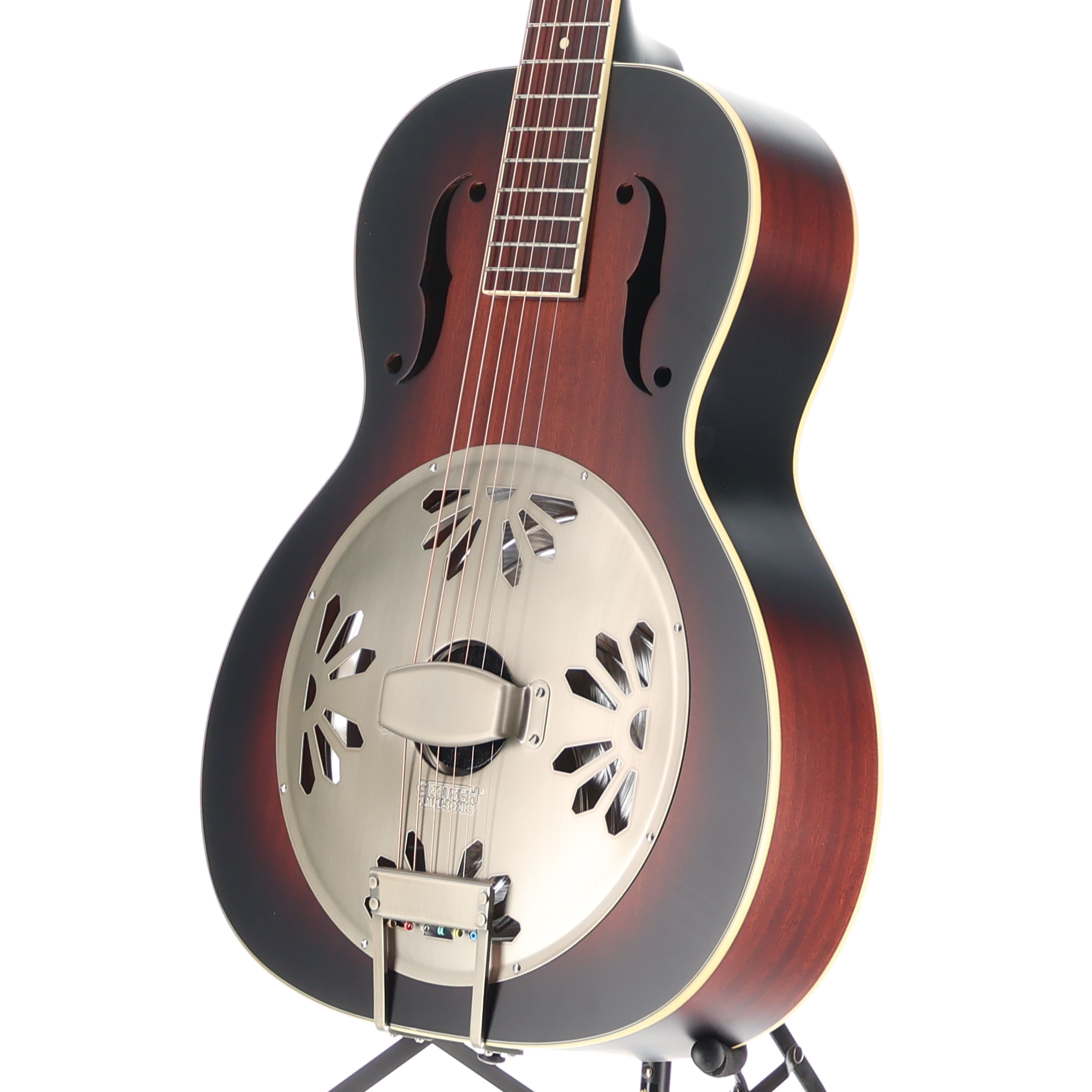 Gretsch G9240 Alligator Round-Neck, Mahogany Body Biscuit Cone Resonator Guitar, 2-Color Sunburst (G3) (52015)