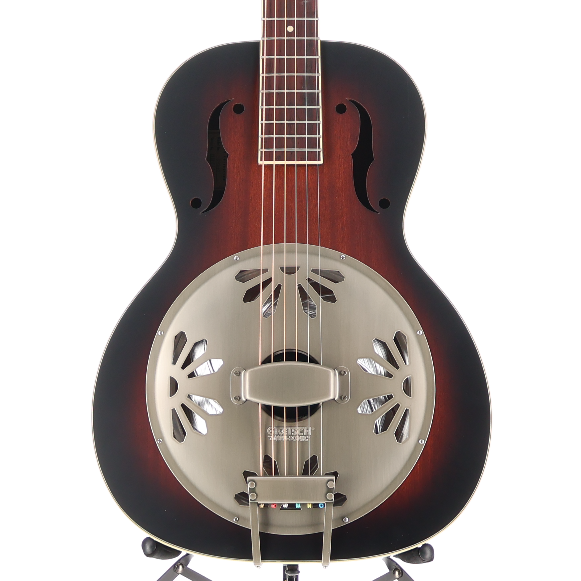 Gretsch G9240 Alligator Round-Neck, Mahogany Body Biscuit Cone Resonator Guitar, 2-Color Sunburst (G3) (52015)