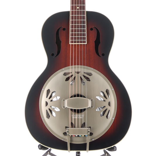 Gretsch G9240 Alligator Round-Neck, Mahogany Body Biscuit Cone Resonator Guitar, 2-Color Sunburst (G3) (52015)