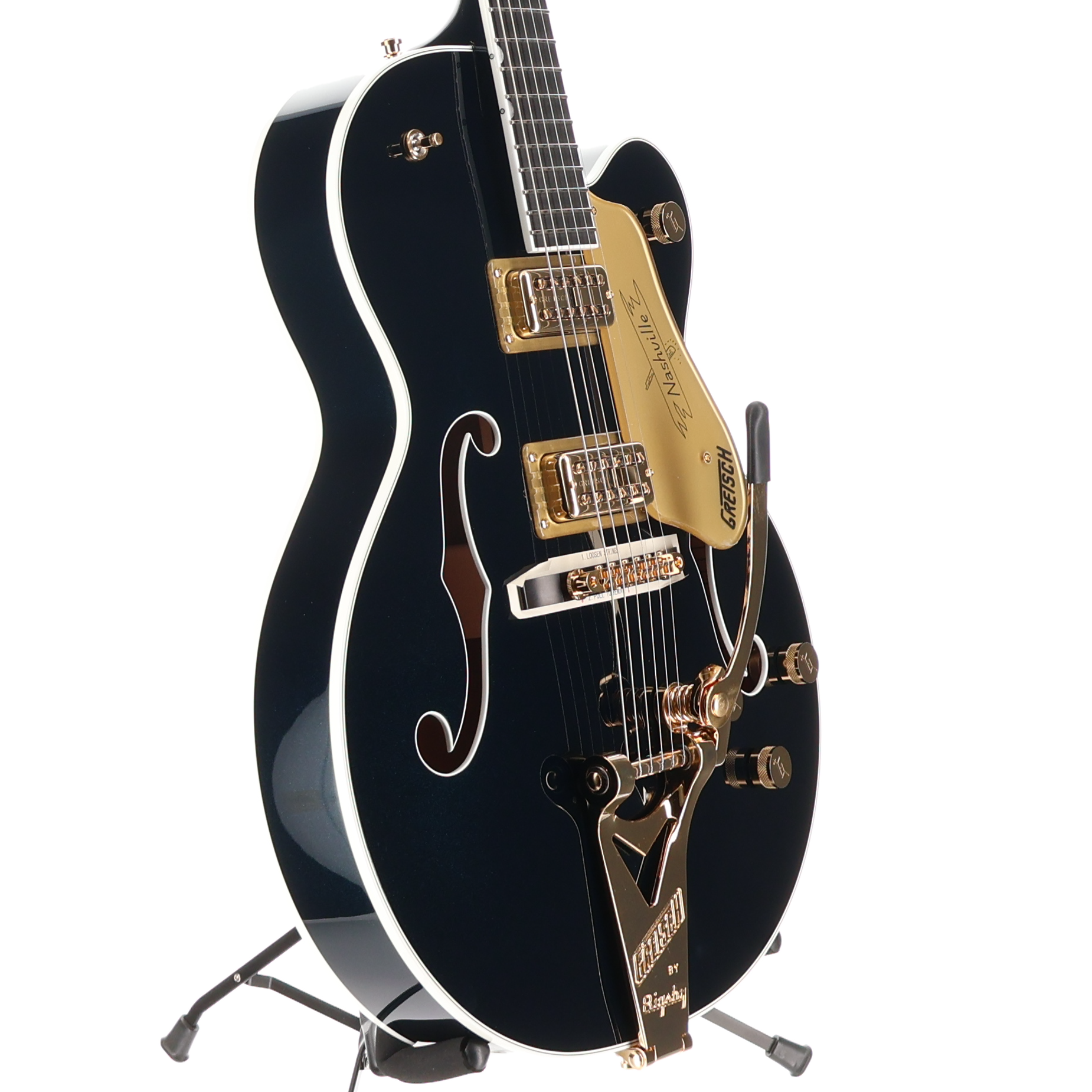Gretsch Nashville Hollow Body String-Thru Bigsby Gold Hardware Ebony Fingerboard Midnight Sapphire (P) (20693)