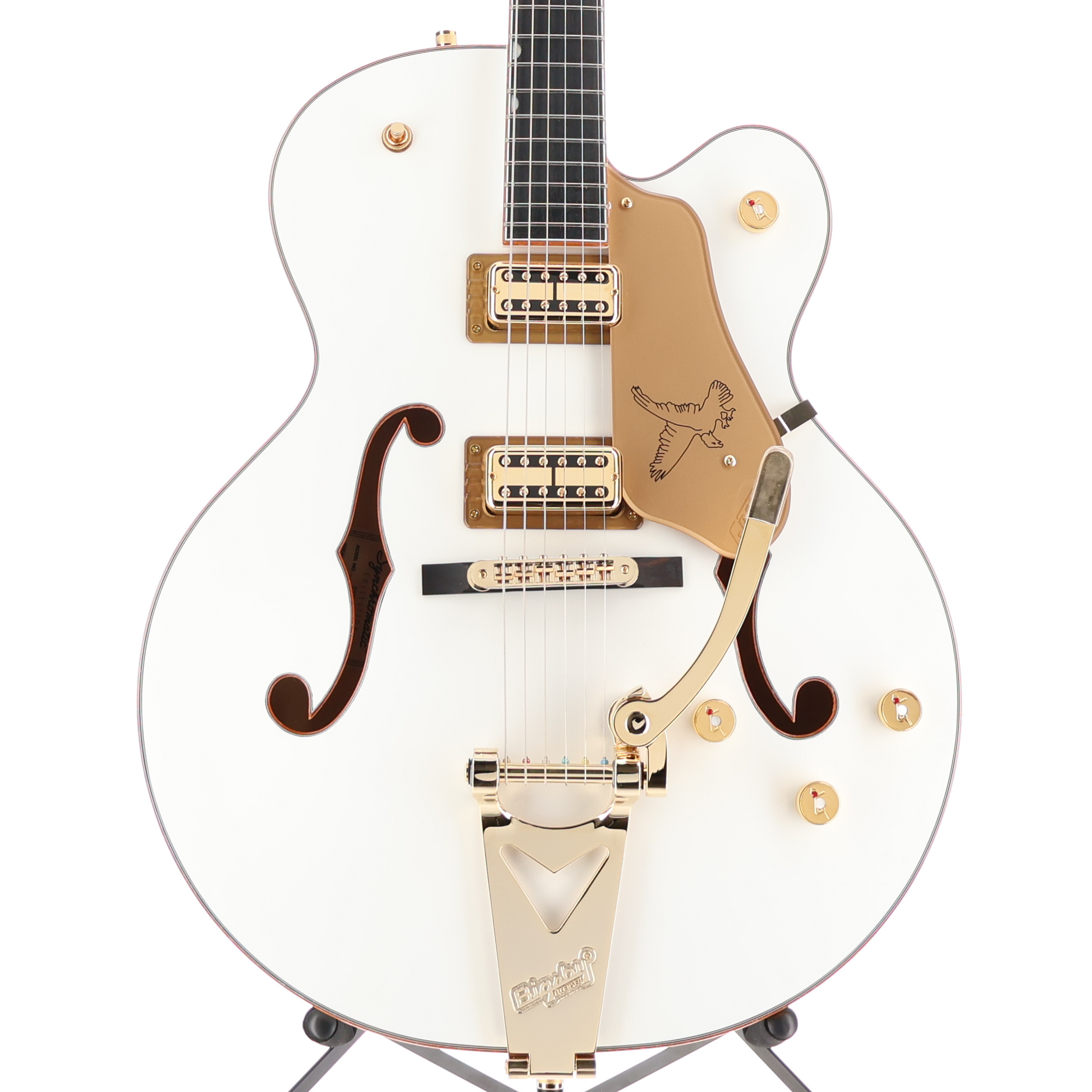 Gretsch Synchromatic Falcon Hollow Body Single-Cut with Bigsby, Ebony Fingerboard, Snowcrest White (RC2) (90532)
