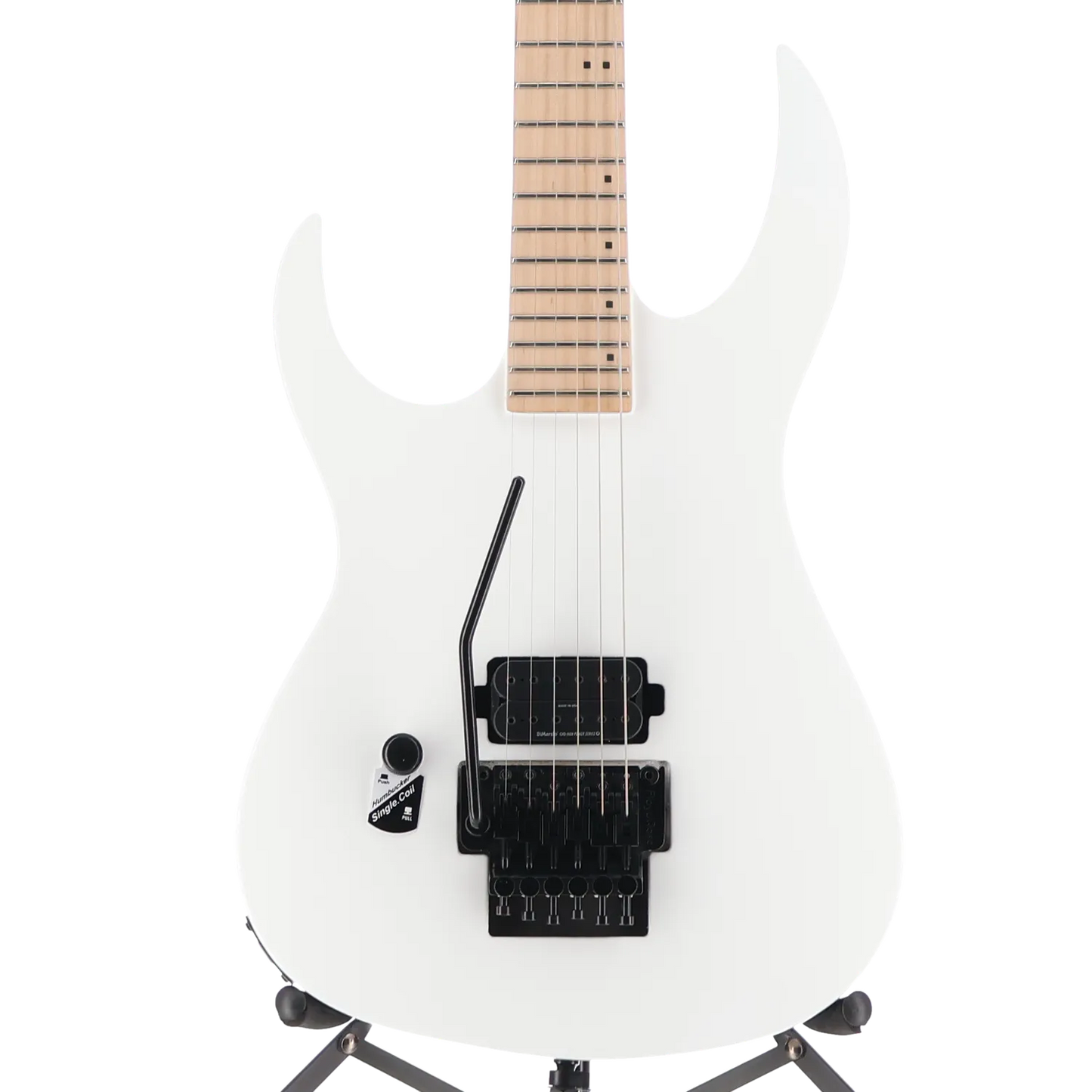 Gunslinger II Prophecy with Nyatoh Body, Maple Neck, Maple Fingerboard, and 1 Humbucking Pickup, Left Handed - White Pearl (AA7) (60069)