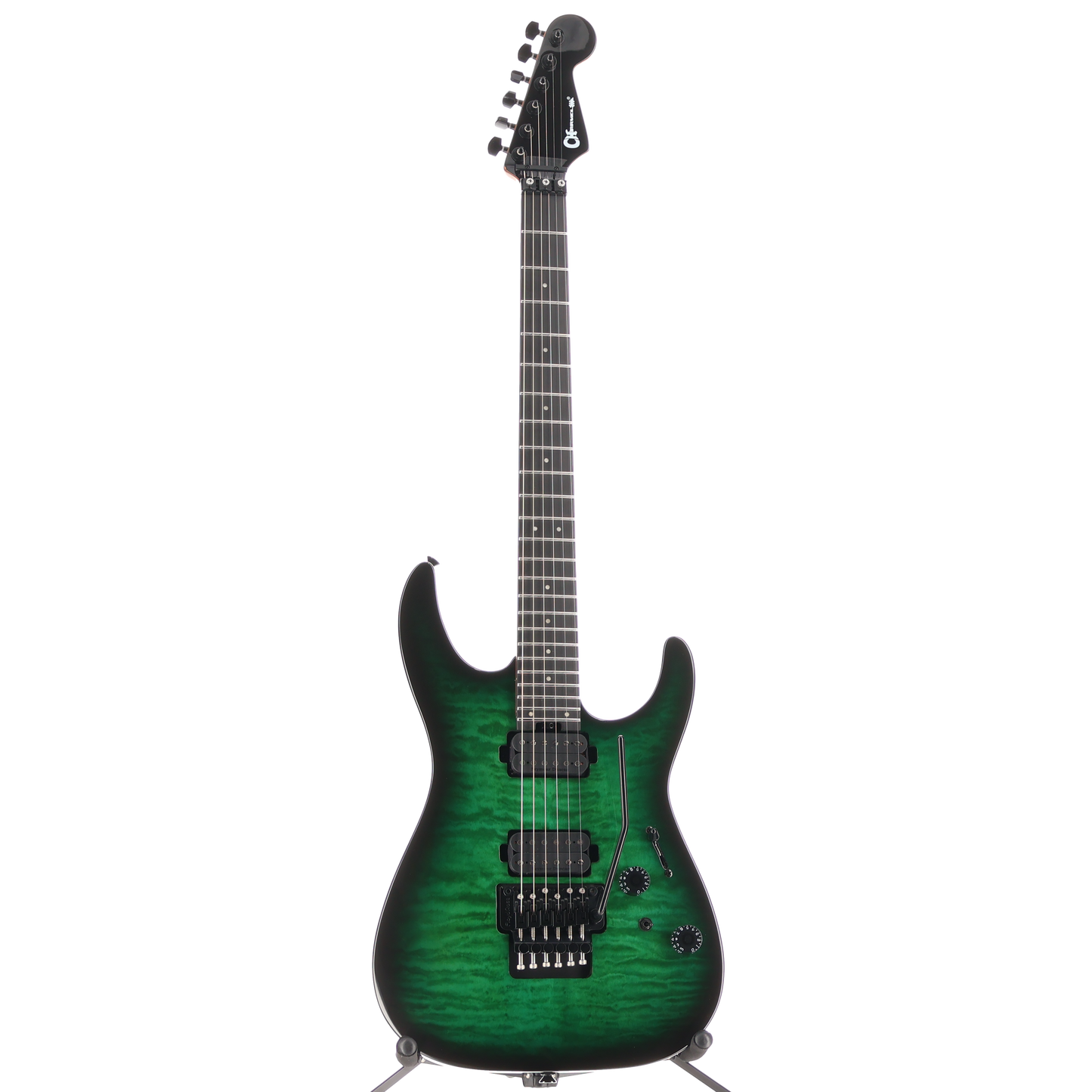 Charvel Pro-Mod Plus Dinky DK24 HH Floyd Rose QM EB Cloaked Emerald Green (Y4) (00376)