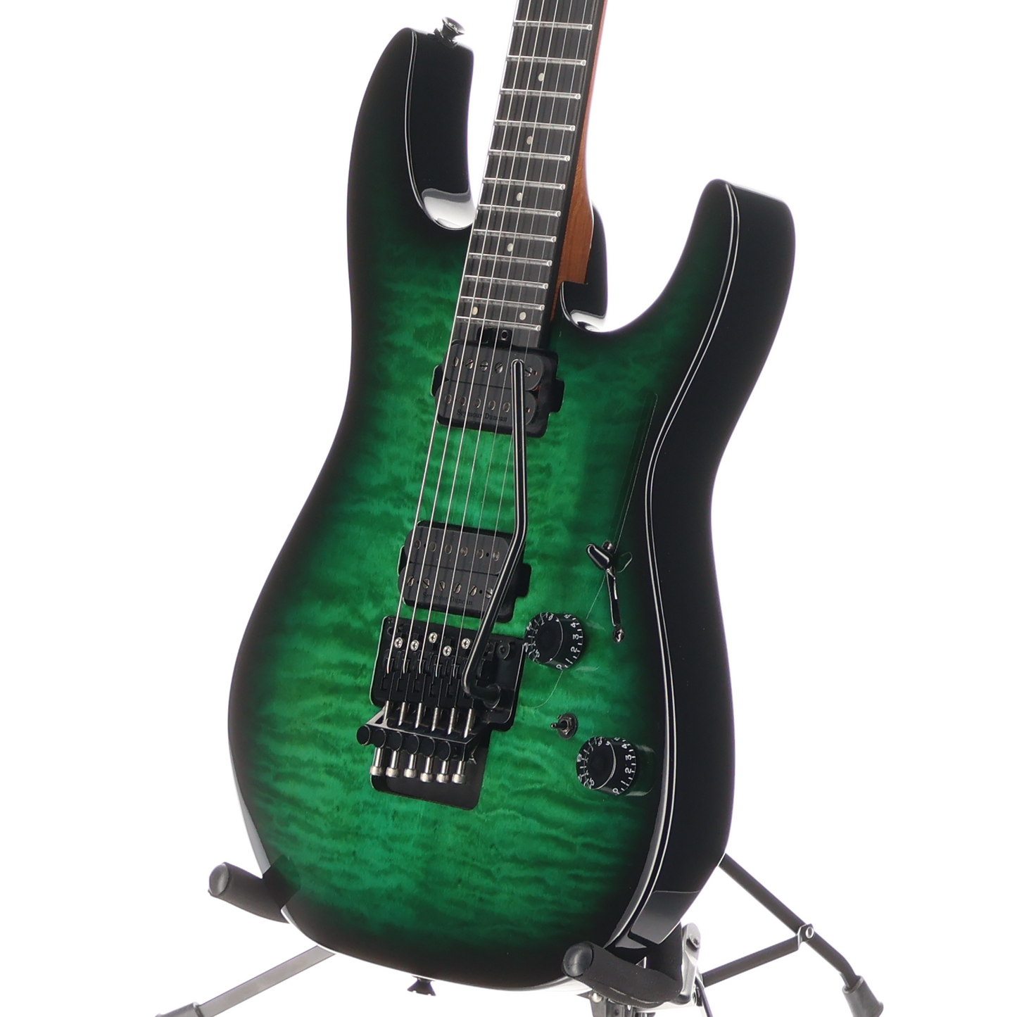 Charvel Pro-Mod Plus Dinky DK24 HH Floyd Rose QM EB Cloaked Emerald Green (Y4) (00376)