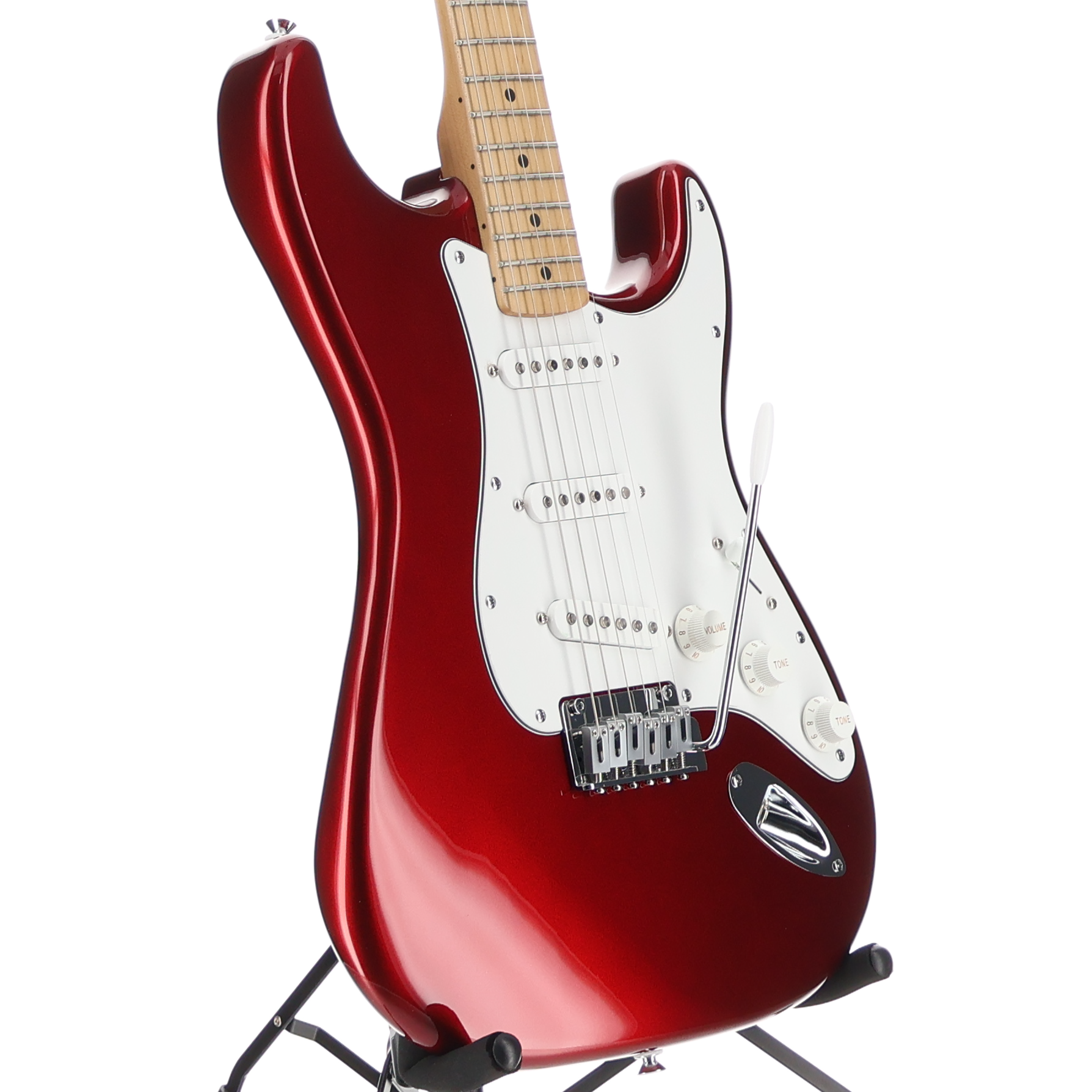 Fender Standard Stratocaster, Maple Fingerboard, White Pickguard, Candy Cola (U1) (00691)