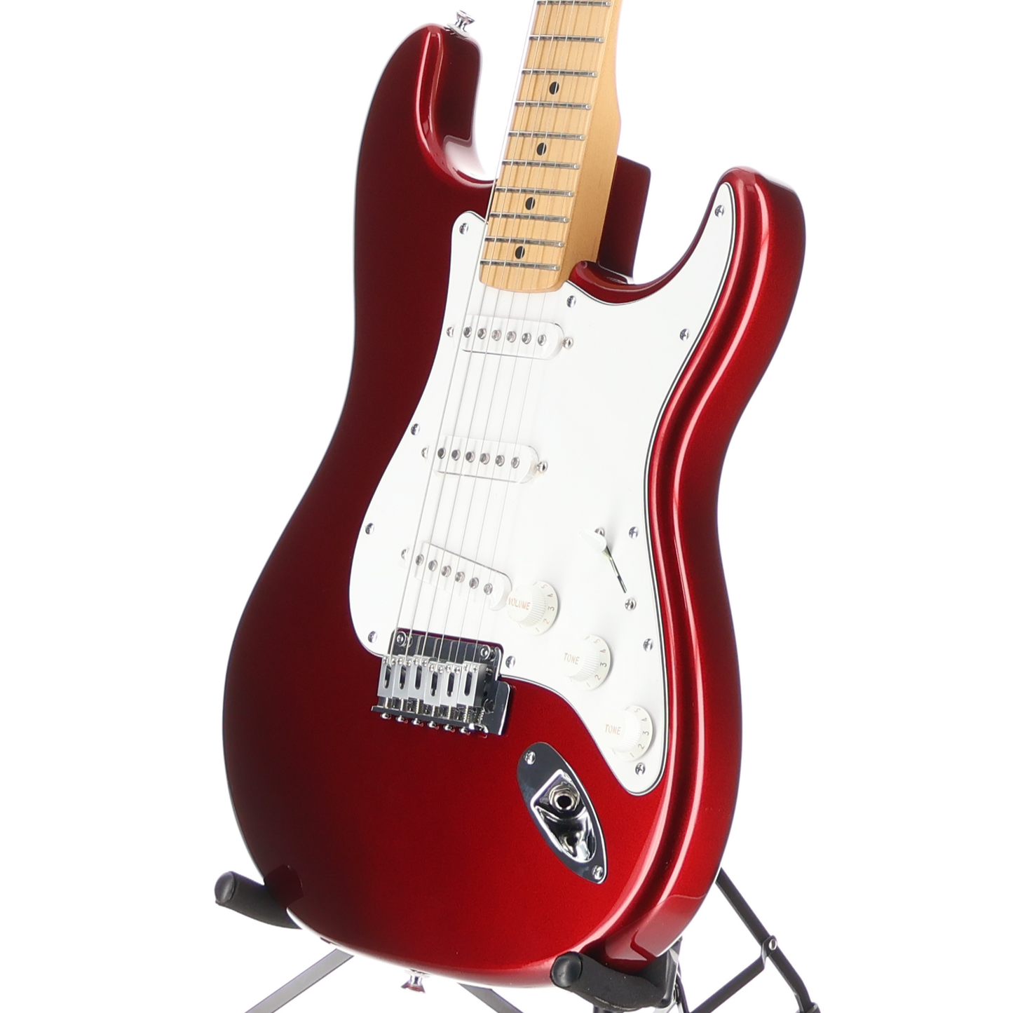 Fender Standard Stratocaster, Maple Fingerboard, White Pickguard, Candy Cola (W12) (00820)