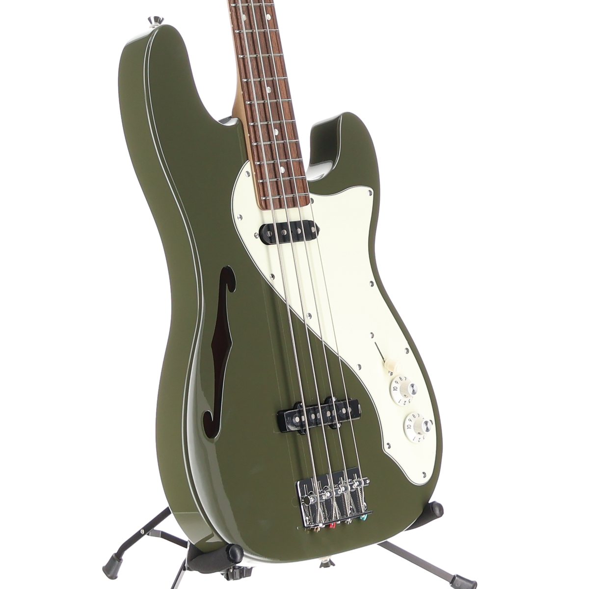Squier Squier Paranormal Precision Bass Thinline SJ, Olive (Z4) (02339)