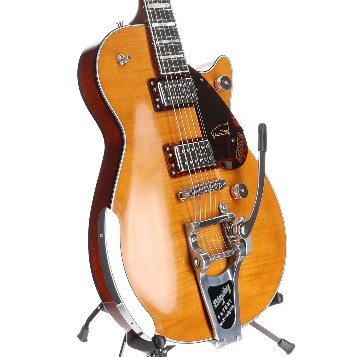 Gretsch G6134TFM-NH Nigel Hendroff Signature Penguin, Ebony Fingerboard, Amber Flame (T8)(41090) (41090)