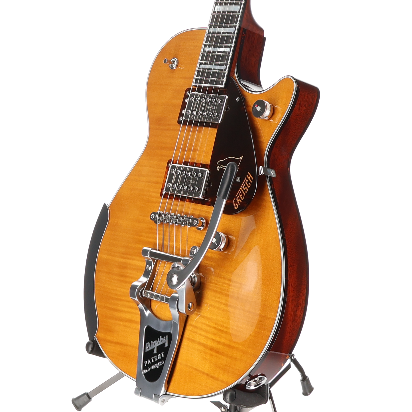 Gretsch G6134TFM-NH Nigel Hendroff Signature Penguin, Ebony Fingerboard, Amber Flame (T8)(41090) (41090)
