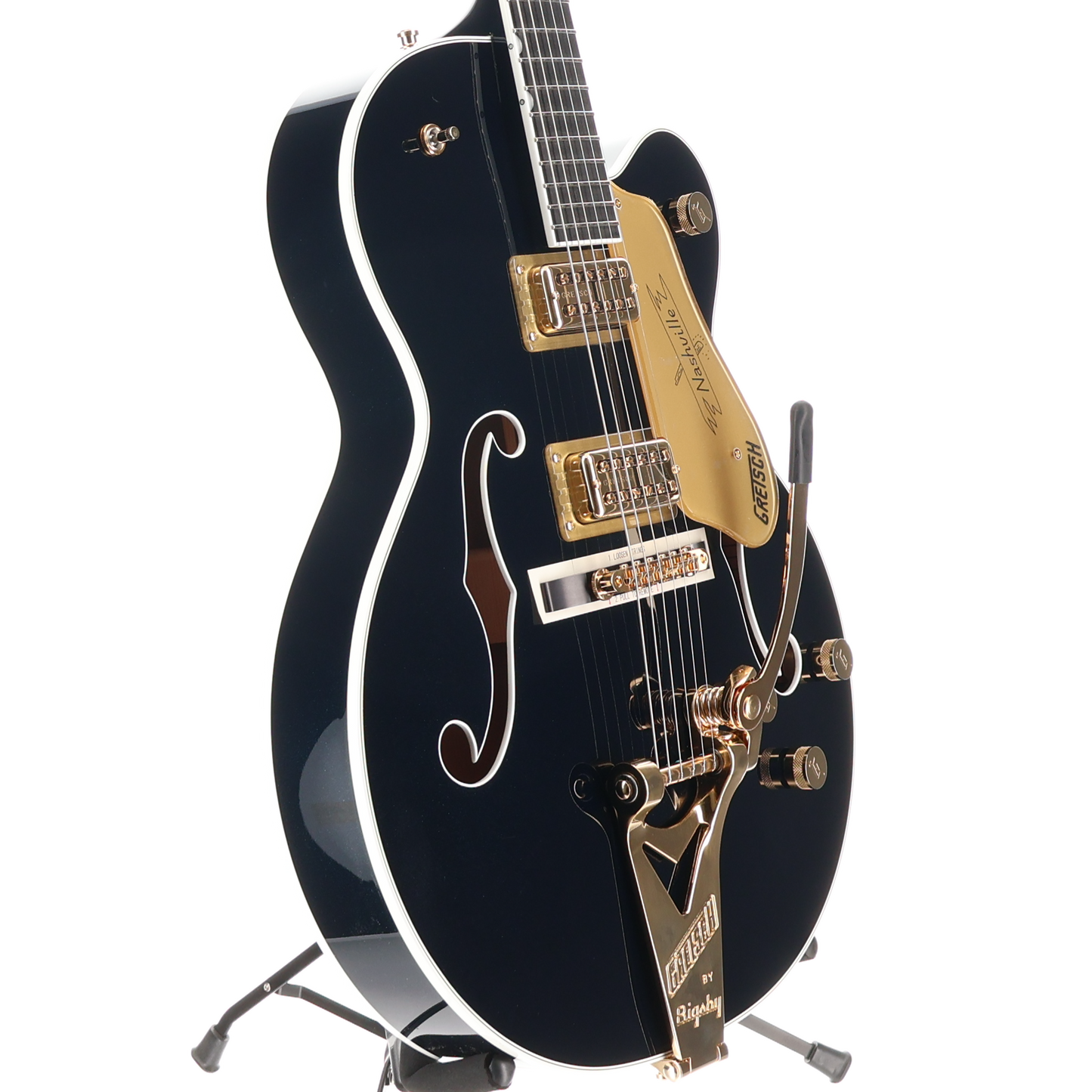 Gretsch Nashville Hollow Body with String-Thru Bigsby and Gold Hardware, Ebony Fingerboard - Midnight Sapphire (P) (24502)