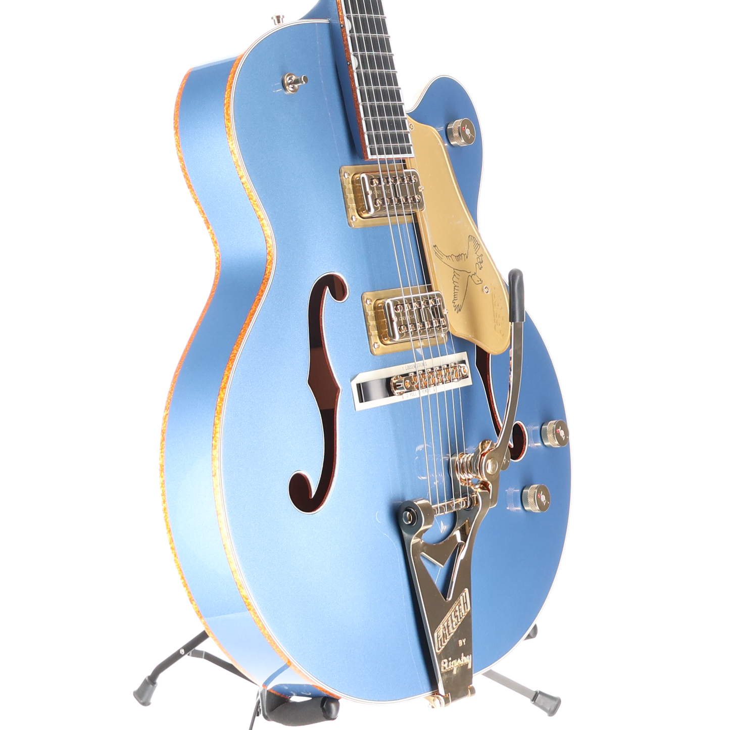 Gretsch Falcon Hollow Body with String-Thru Bigsby and Gold Hardware, Ebony Fingerboard, Cerulean Smoke (A6) (10253)