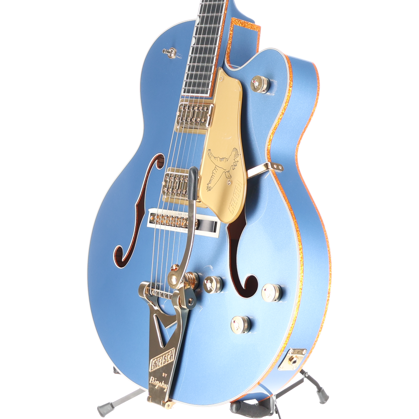Gretsch Falcon Hollow Body with String-Thru Bigsby and Gold Hardware, Ebony Fingerboard, Cerulean Smoke (A6) (10253)