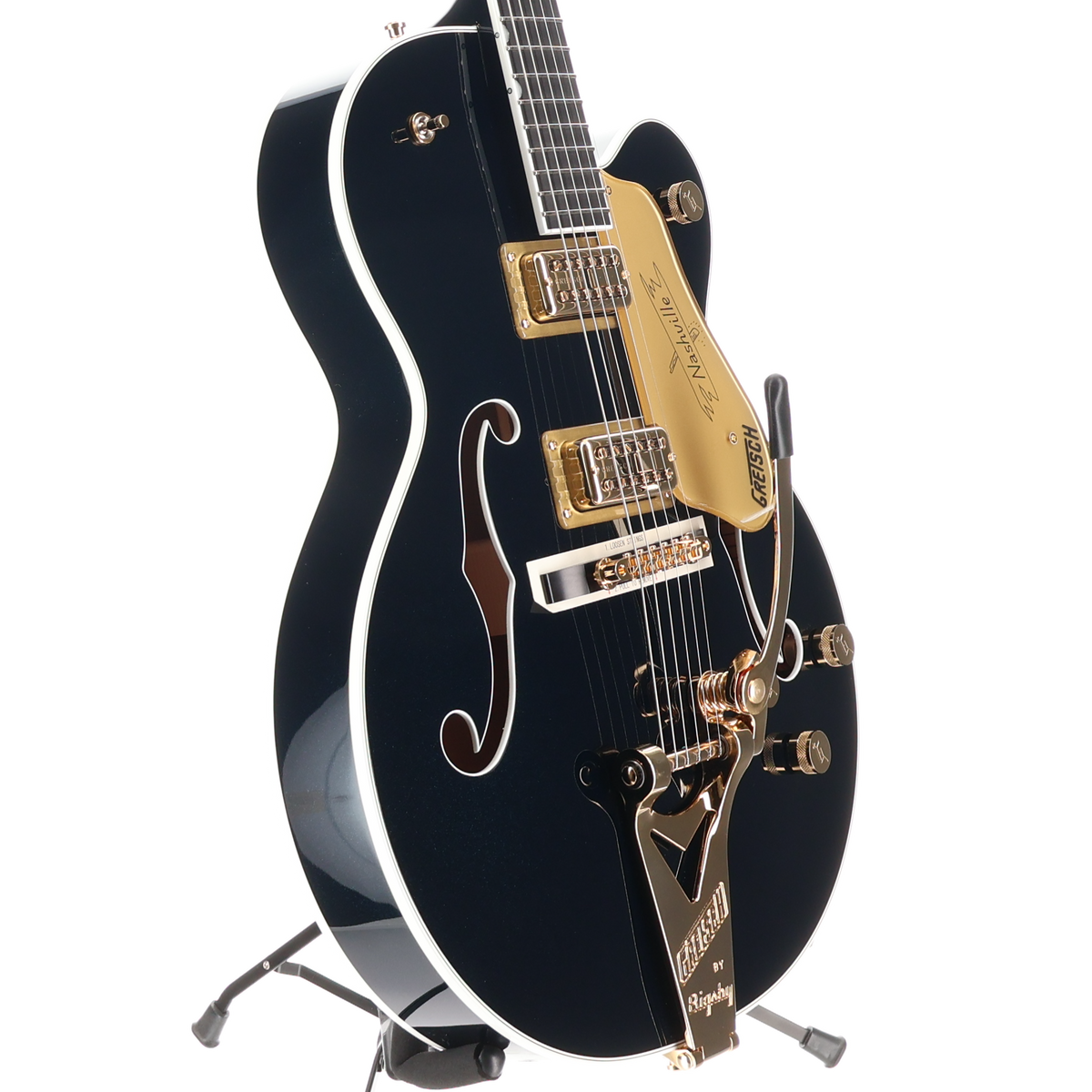 Gretsch Nashville Hollow Body String-Thru Bigsby Gold Hardware Ebony Fingerboard - Midnight Sapphire (RC1) (20698)