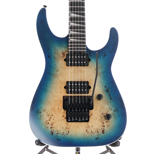 Jackson MJ Series Dinky DKRP, Ebony Fingerboard, Transparent Blue Burst (H9) (00176)