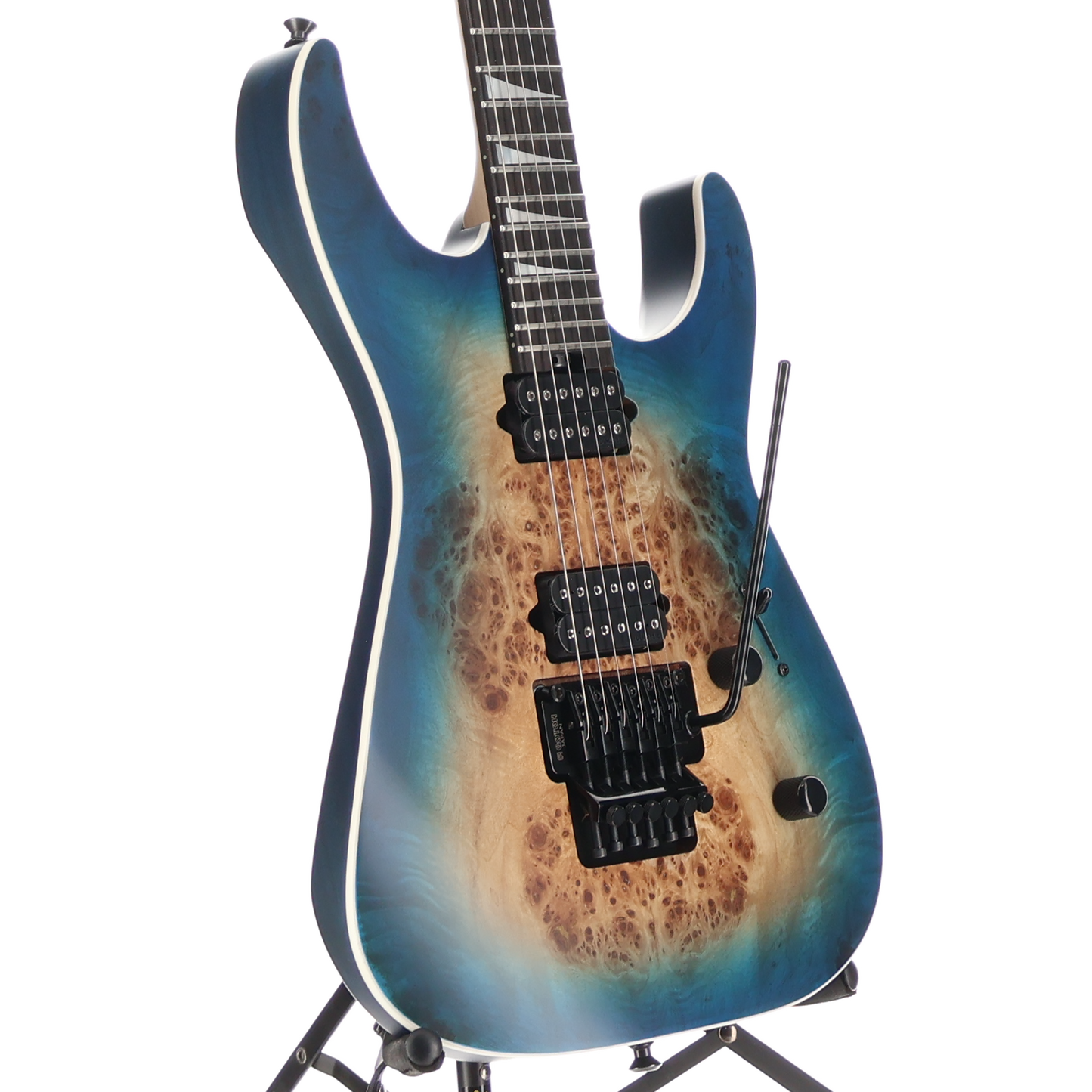 Jackson MJ Series Dinky DKRP, Ebony Fingerboard, Transparent Blue Burst (W2) (00179)
