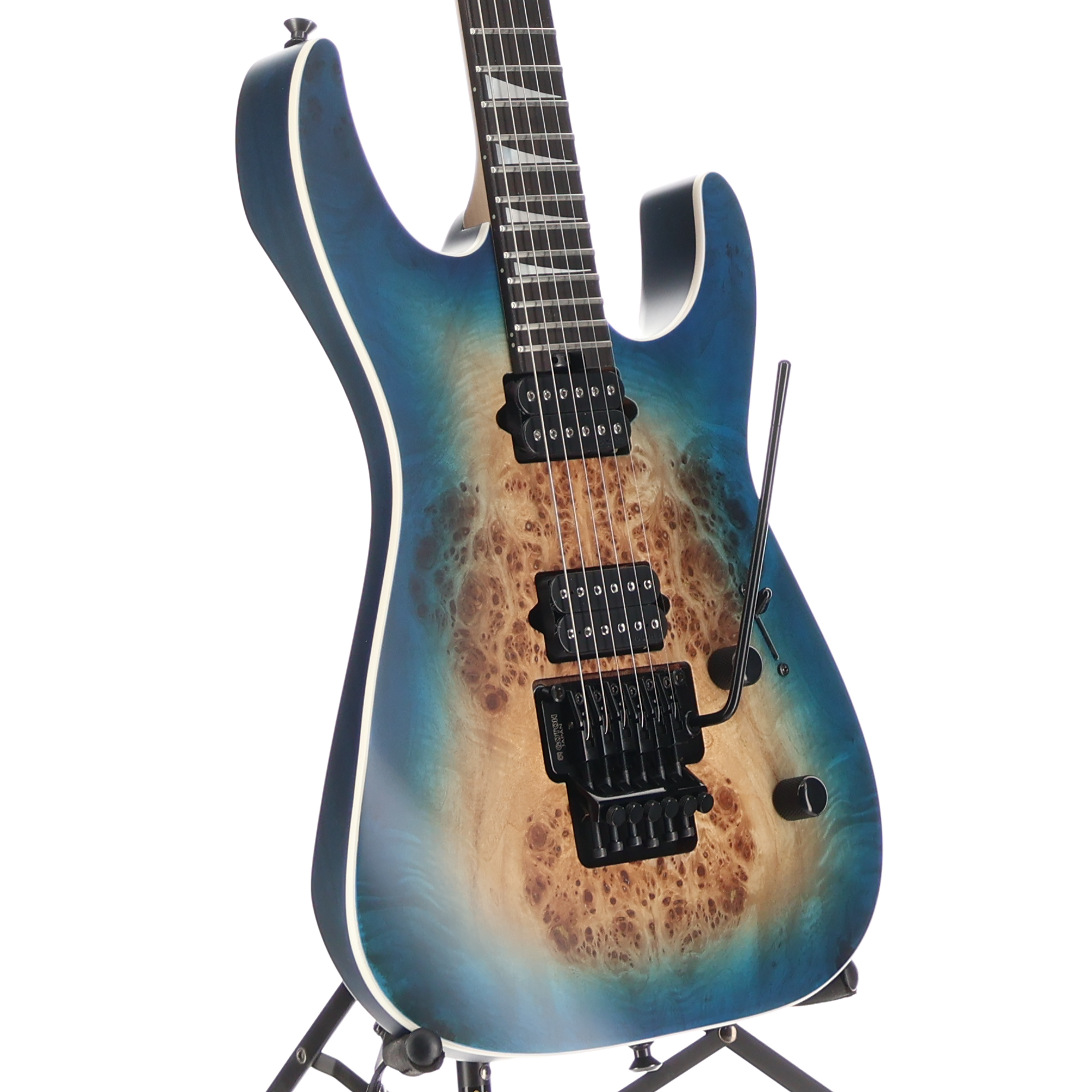 Jackson MJ Series Dinky DKRP, Ebony Fingerboard, Transparent Blue Burst (W2) (00179)