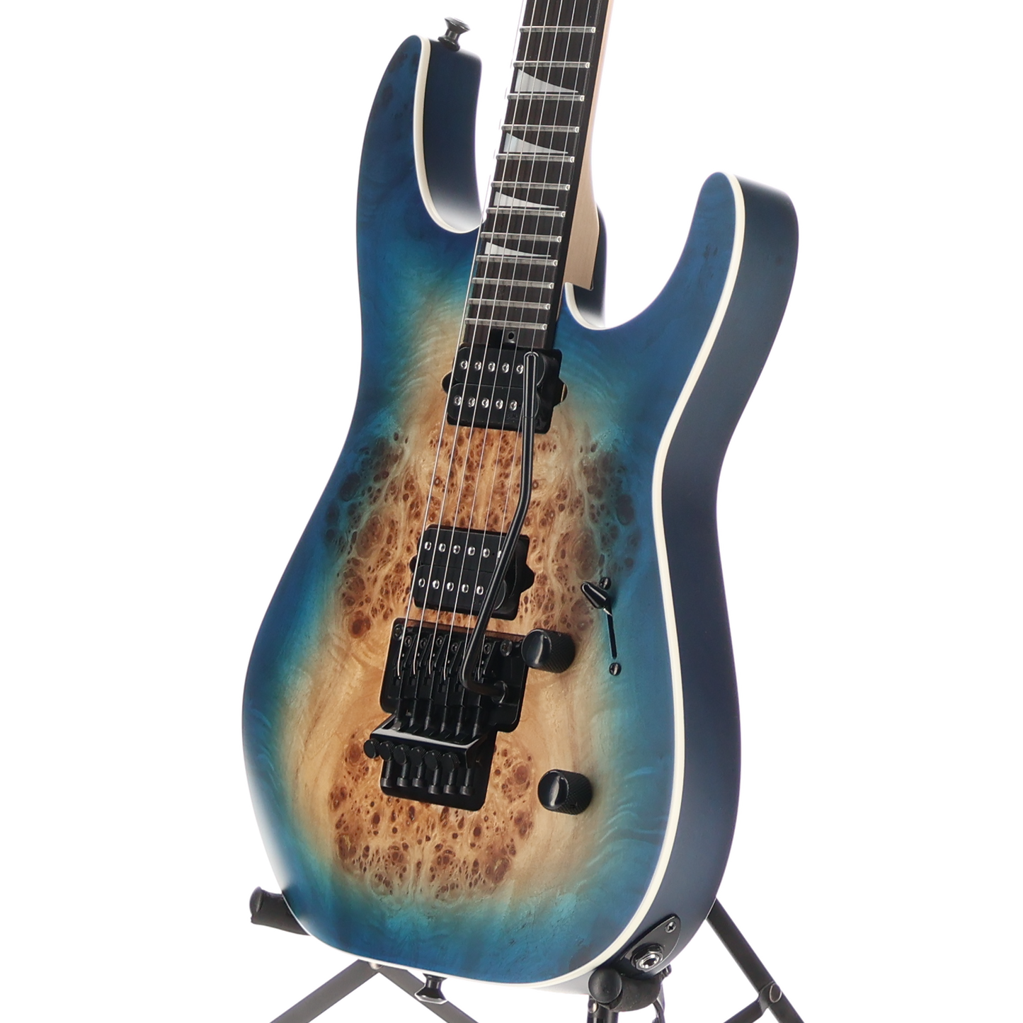 Jackson MJ Series Dinky DKRP, Ebony Fingerboard, Transparent Blue Burst (W2) (00179)