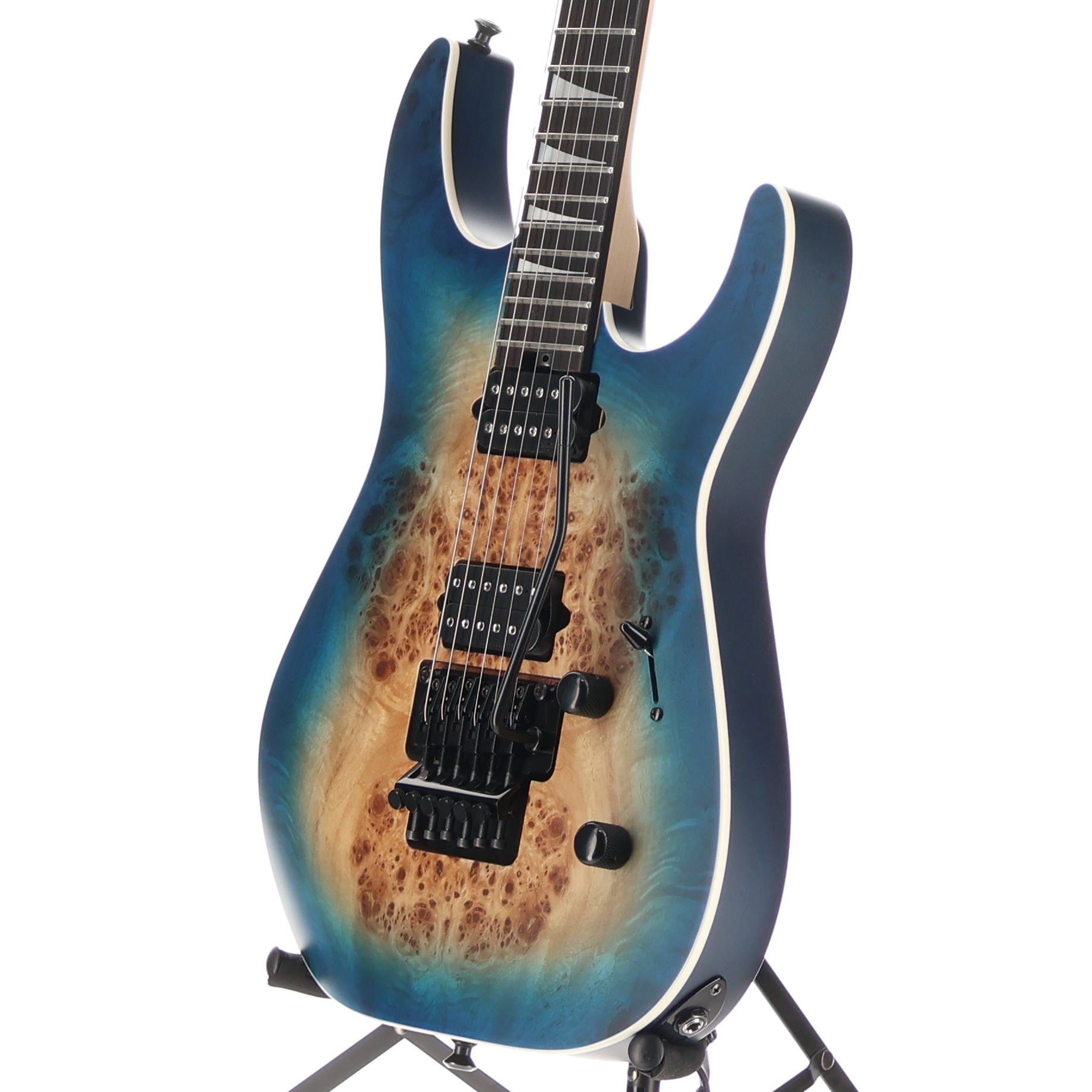 Jackson MJ Series Dinky DKRP, Ebony Fingerboard, Transparent Blue Burst (W2) (00179)