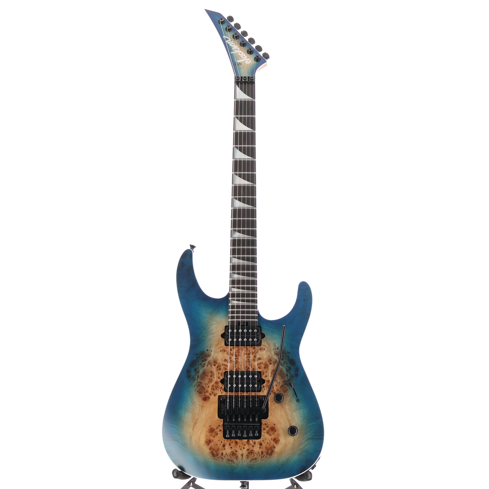 Jackson MJ Series Dinky DKRP, Ebony Fingerboard, Transparent Blue Burst (W2) (00179)