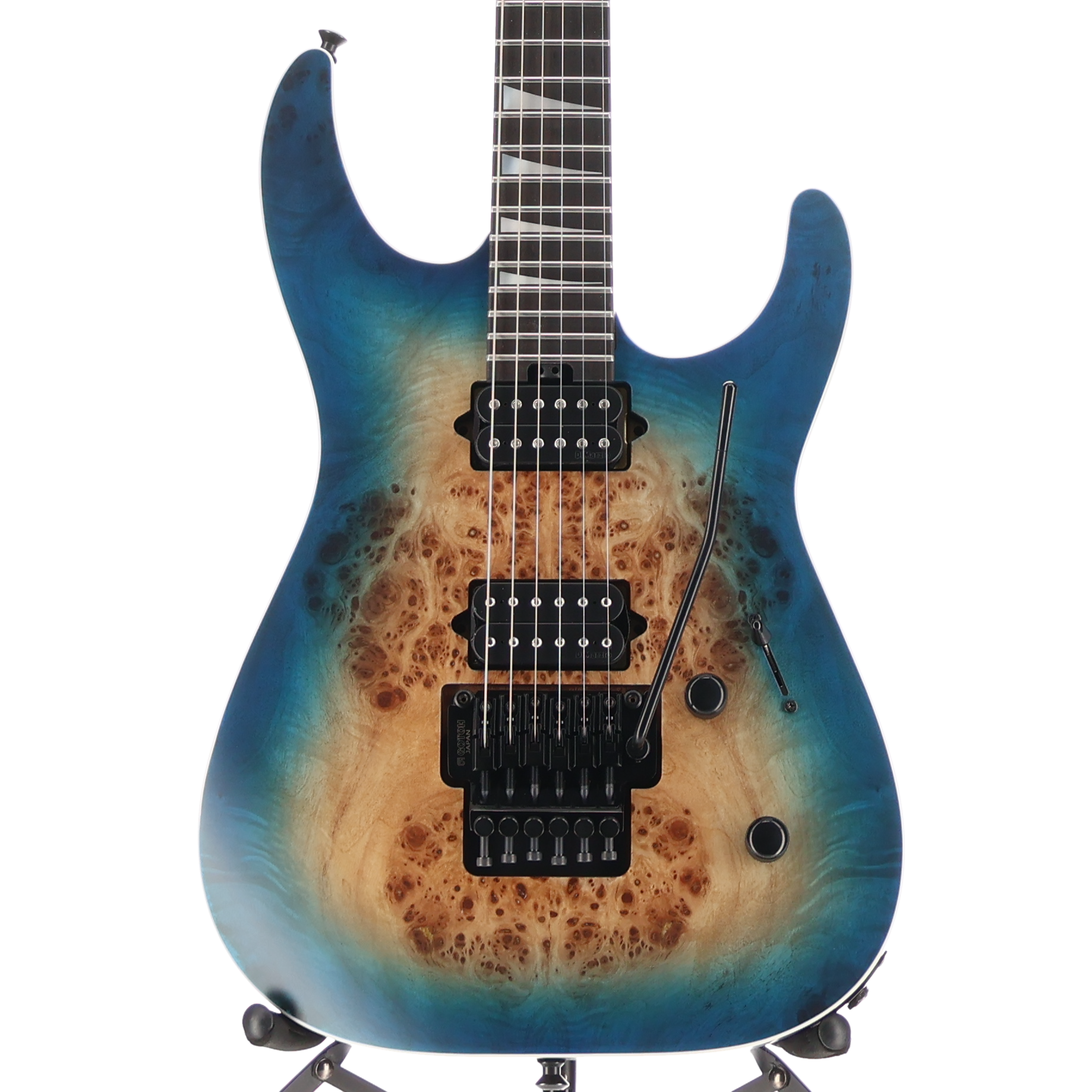 Jackson MJ Series Dinky DKRP, Ebony Fingerboard, Transparent Blue Burst (W2) (00179)