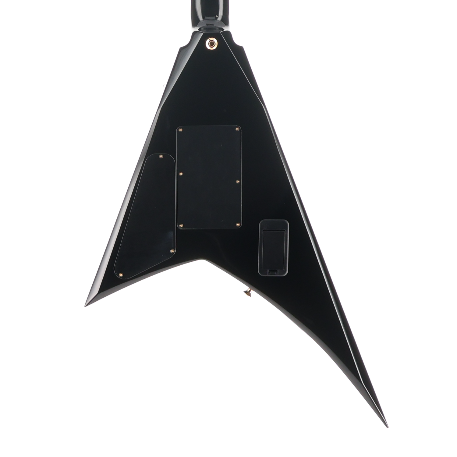 Jackson MJ Series Rhoads RR24MG, Ebony Fingerboard, Black with Yellow Pinstripes (RP) (01898)
