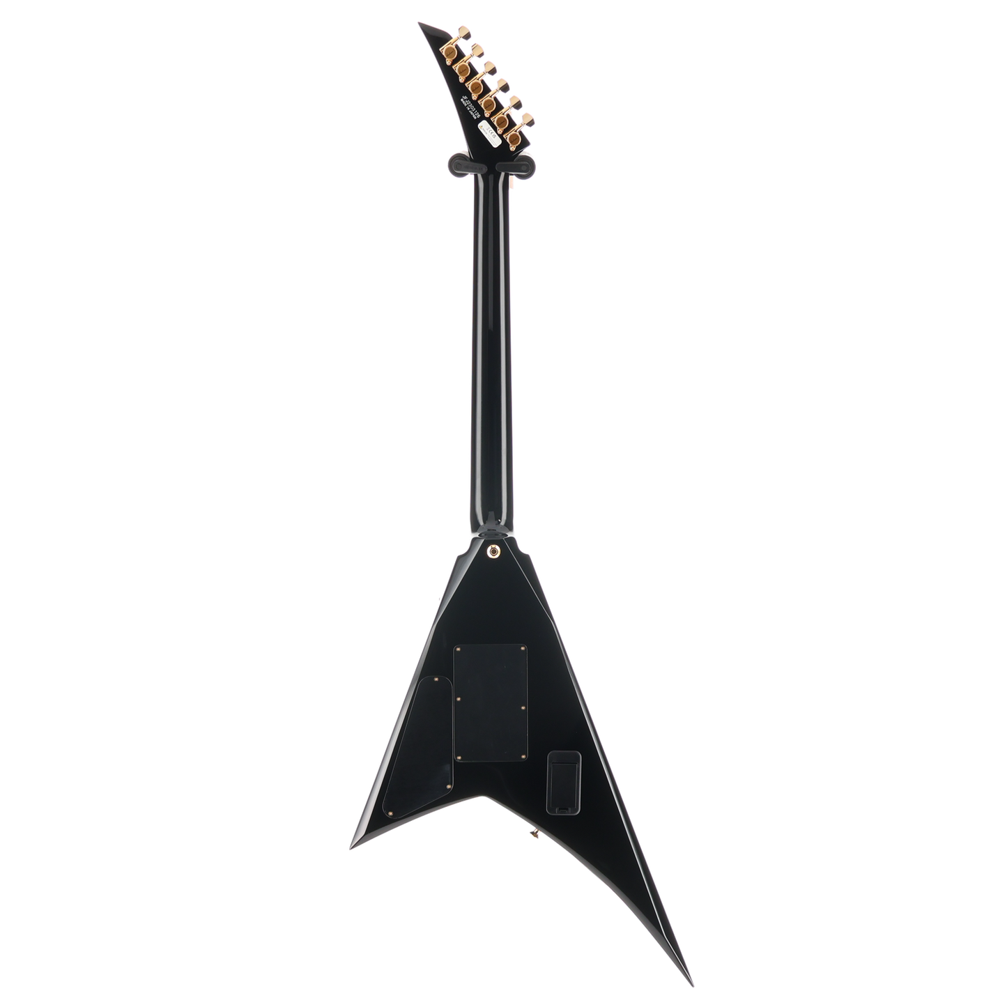 Jackson MJ Series Rhoads RR24MG, Ebony Fingerboard, Black with Yellow Pinstripes (RP) (01898)