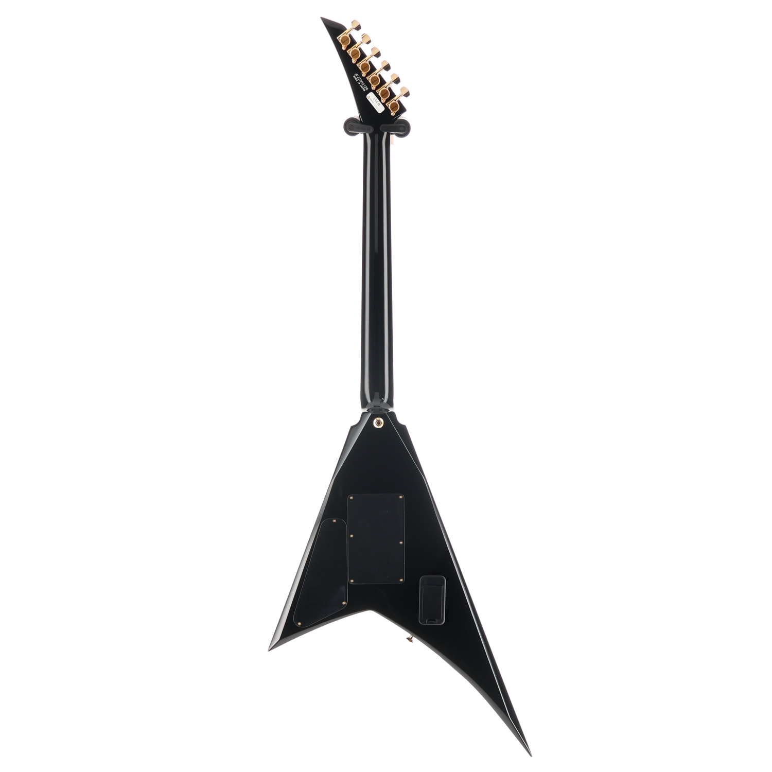 Jackson MJ Series Rhoads RR24MG, Ebony Fingerboard, Black with Yellow Pinstripes (RP) (01898)