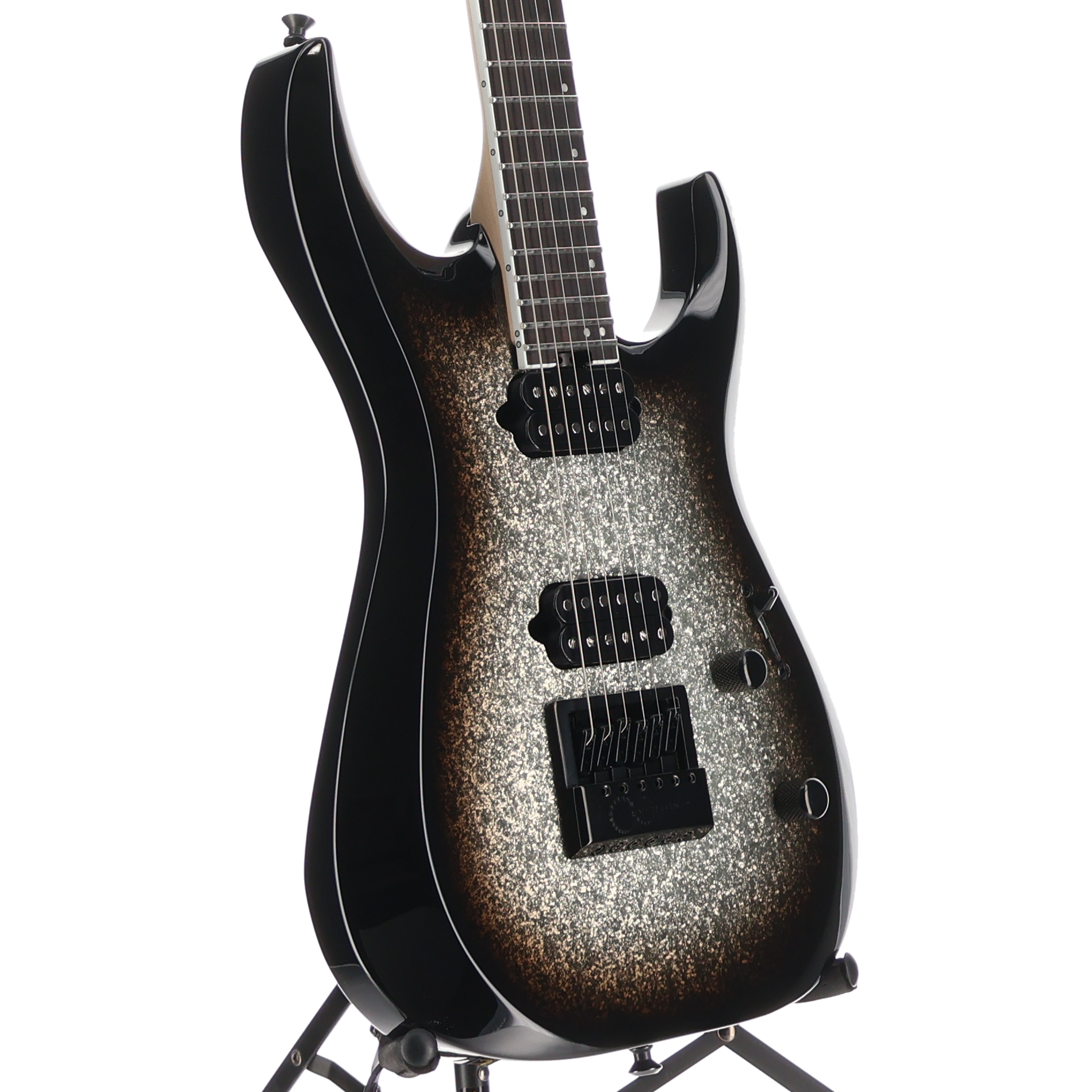 Jackson Pro Plus Series DK Modern EVTN6, Silver Sparkle, Expert Setup (Y10) (00027)