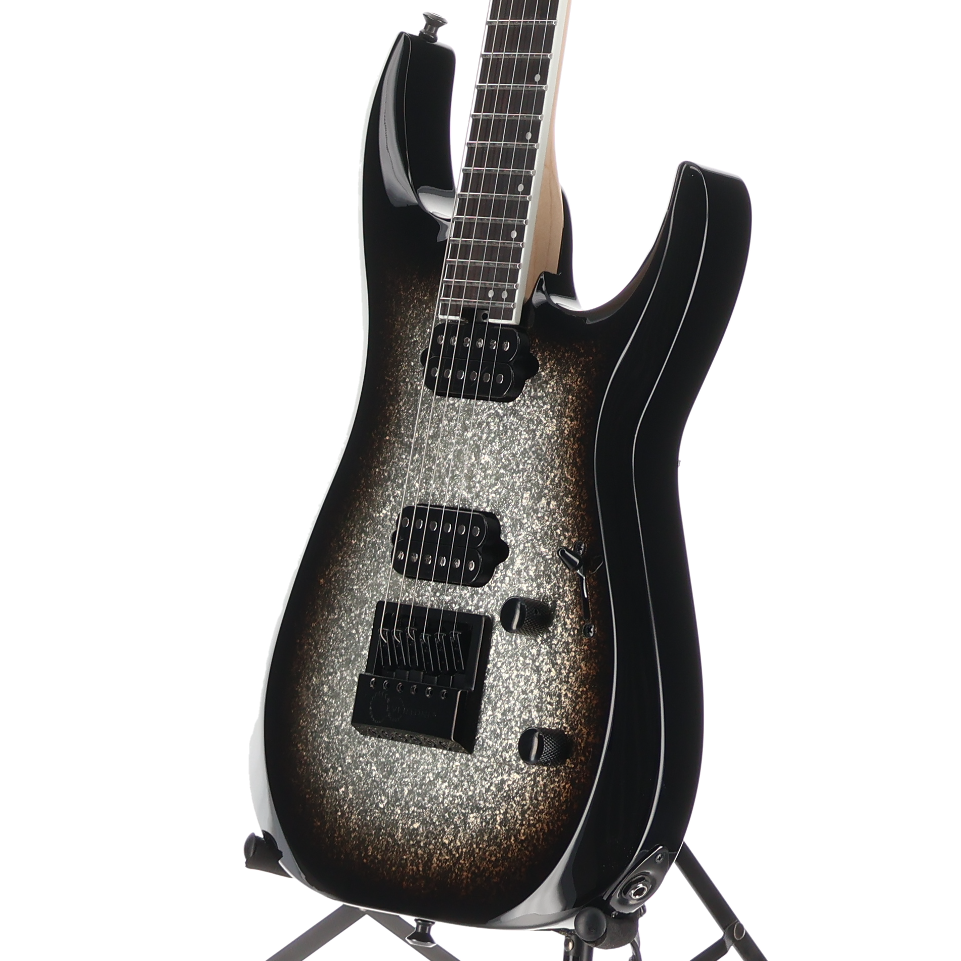 Jackson Pro Plus Series DK Modern EVTN6, Silver Sparkle, Expert Setup (Y10) (00027)