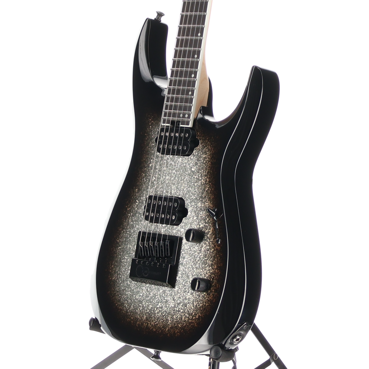 Jackson Pro Plus Series DK Modern EVTN6, Silver Sparkle, Pro Setup (AA2) (00028)