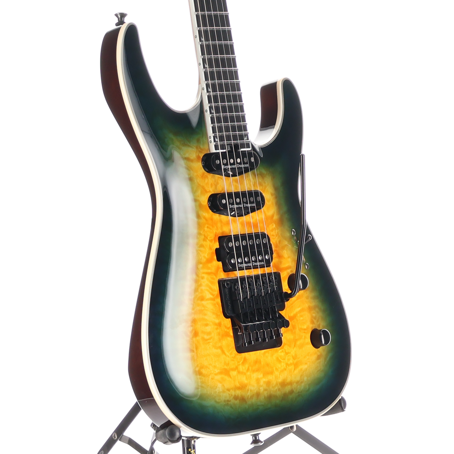 Jackson Pro Plus Series Soloist SLA3Q, Amber Blue Burst, Plays Great (A11) (04963)