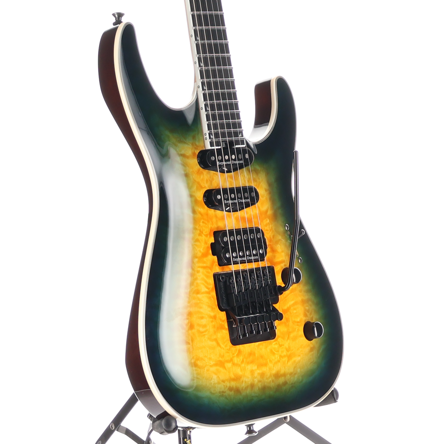 Jackson Pro Plus Series Soloist SLA3Q, Amber Blue Burst, Plays Great (A11) (04963)