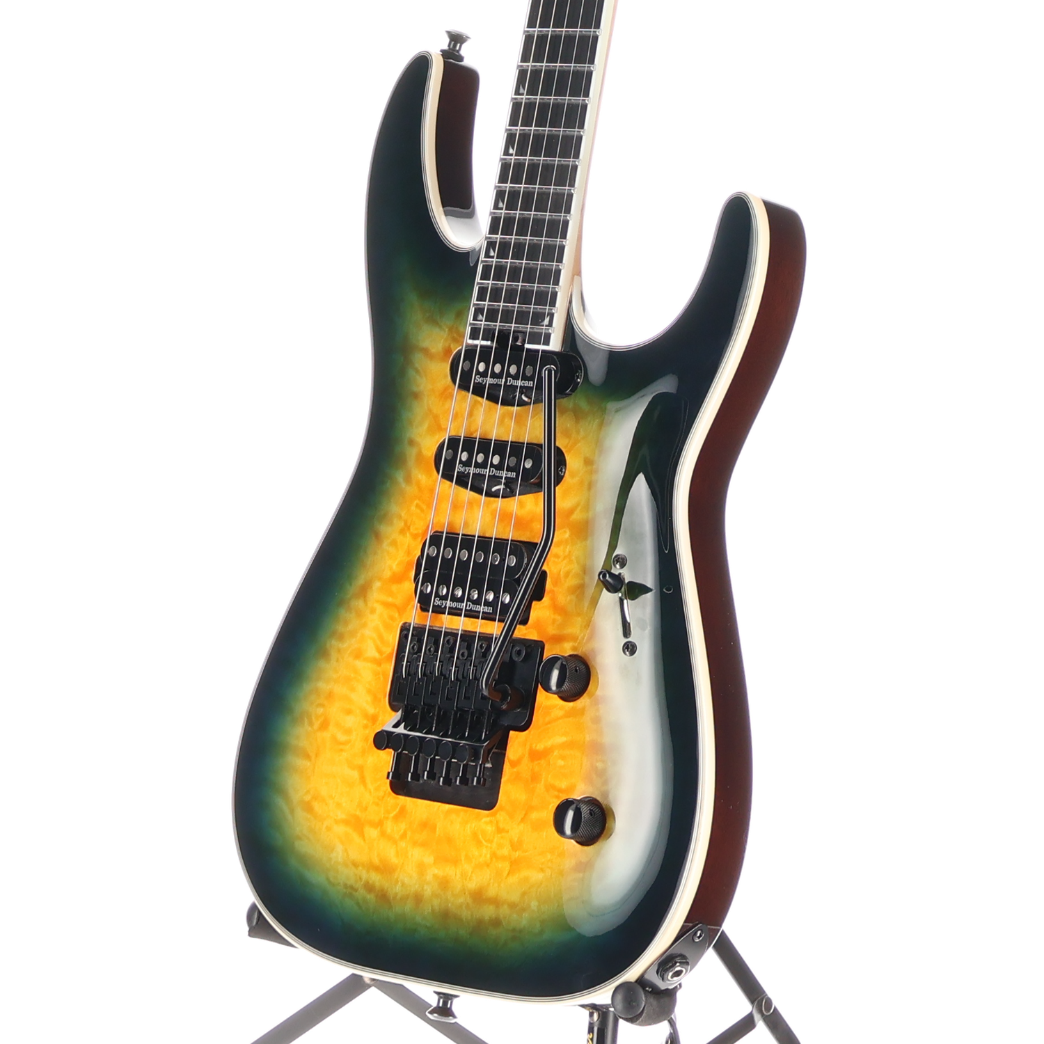 Jackson Pro Plus Series Soloist SLA3Q, Amber Blue Burst, Plays Great (A11) (04963)