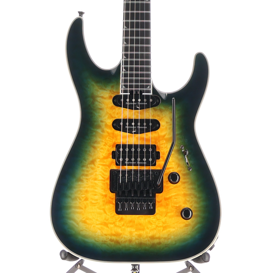 Jackson Pro Plus Series Soloist SLA3Q, Ebony Fingerboard, Amber Blue Burst (A11) (04963)