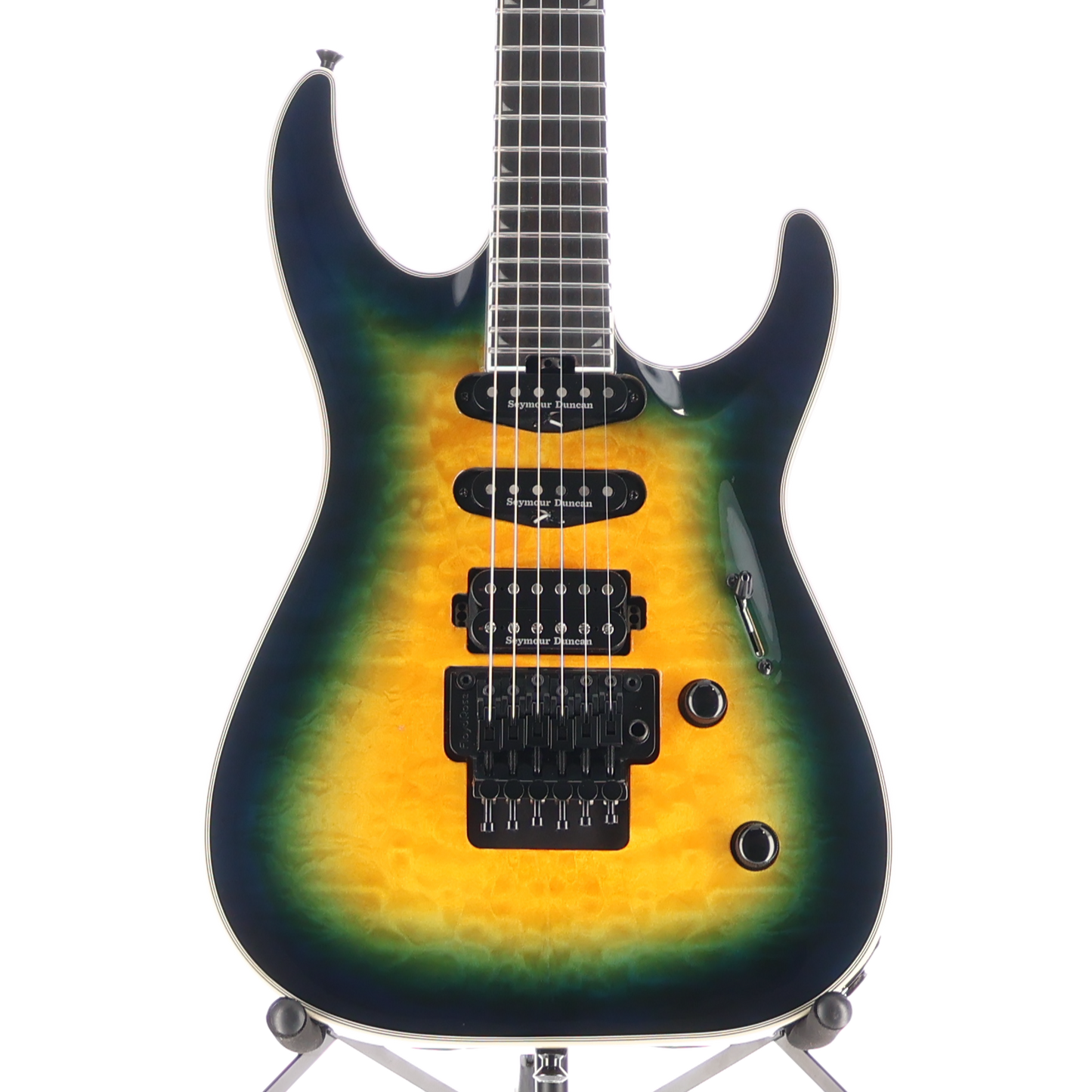 Jackson Pro Plus Series Soloist SLA3Q, Ebony Fingerboard, Amber Blue Burst (I5) (03073)