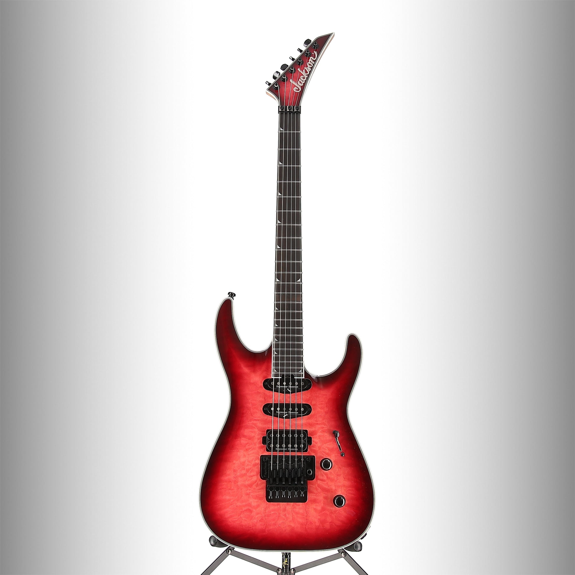 Jackson Pro Plus Series Soloist SLA3Q, Ebony Fingerboard, Fuschia Burst (D8) (00823)